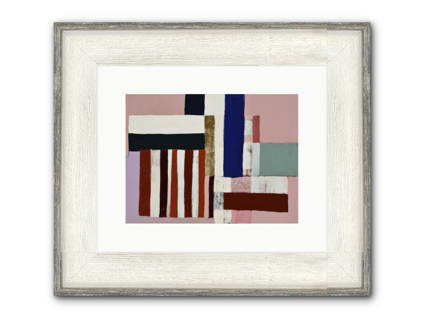 Brackenfold Loom Framed Print - Driftwood White 12x9