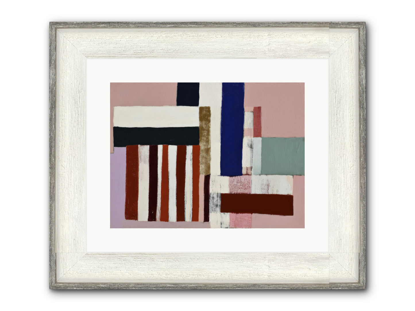 Brackenfold Loom Framed Print - Driftwood White 16x12