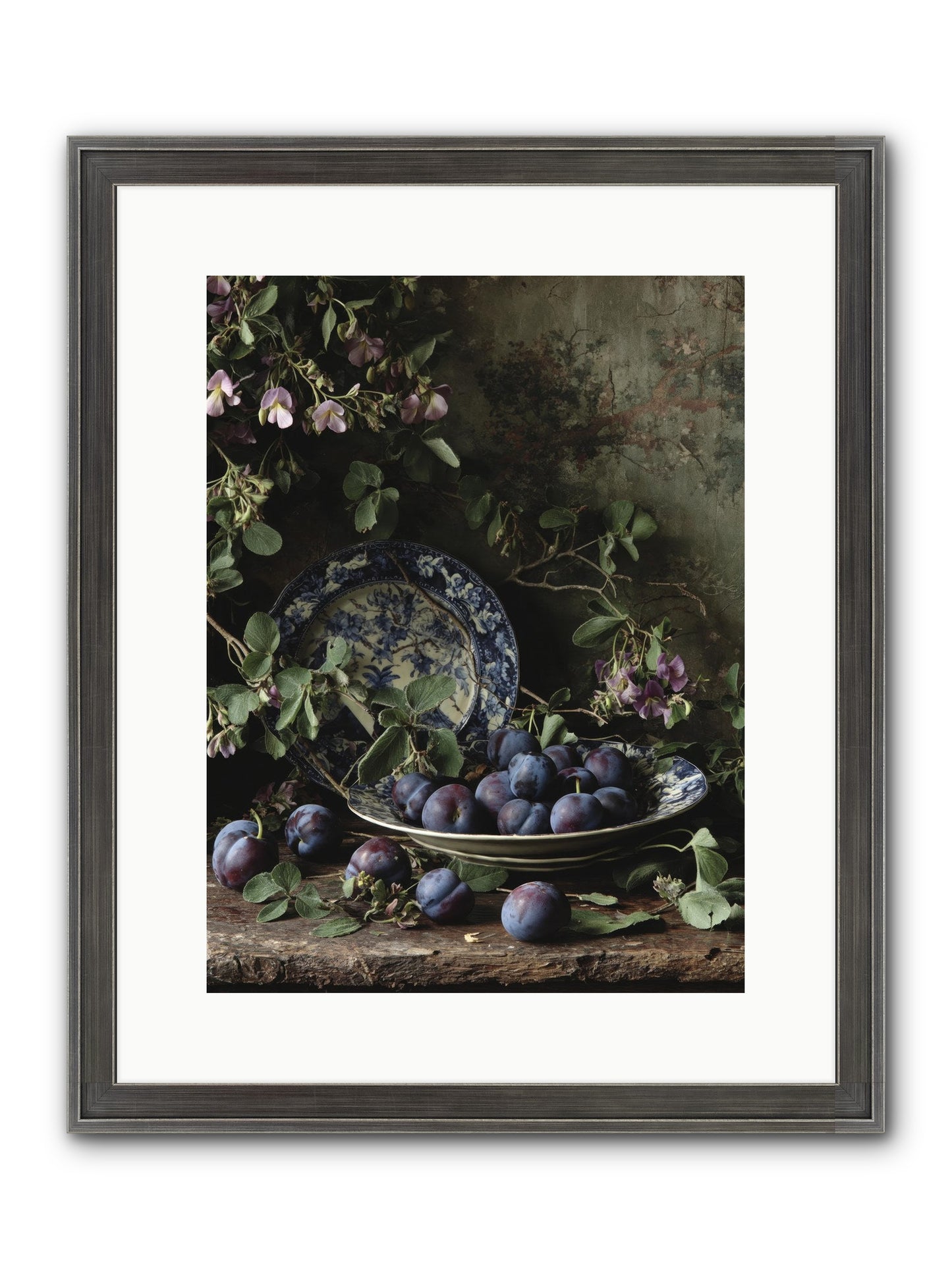 Braidwood Lane Framed Print - Slimwoods Black/Silver 12x16