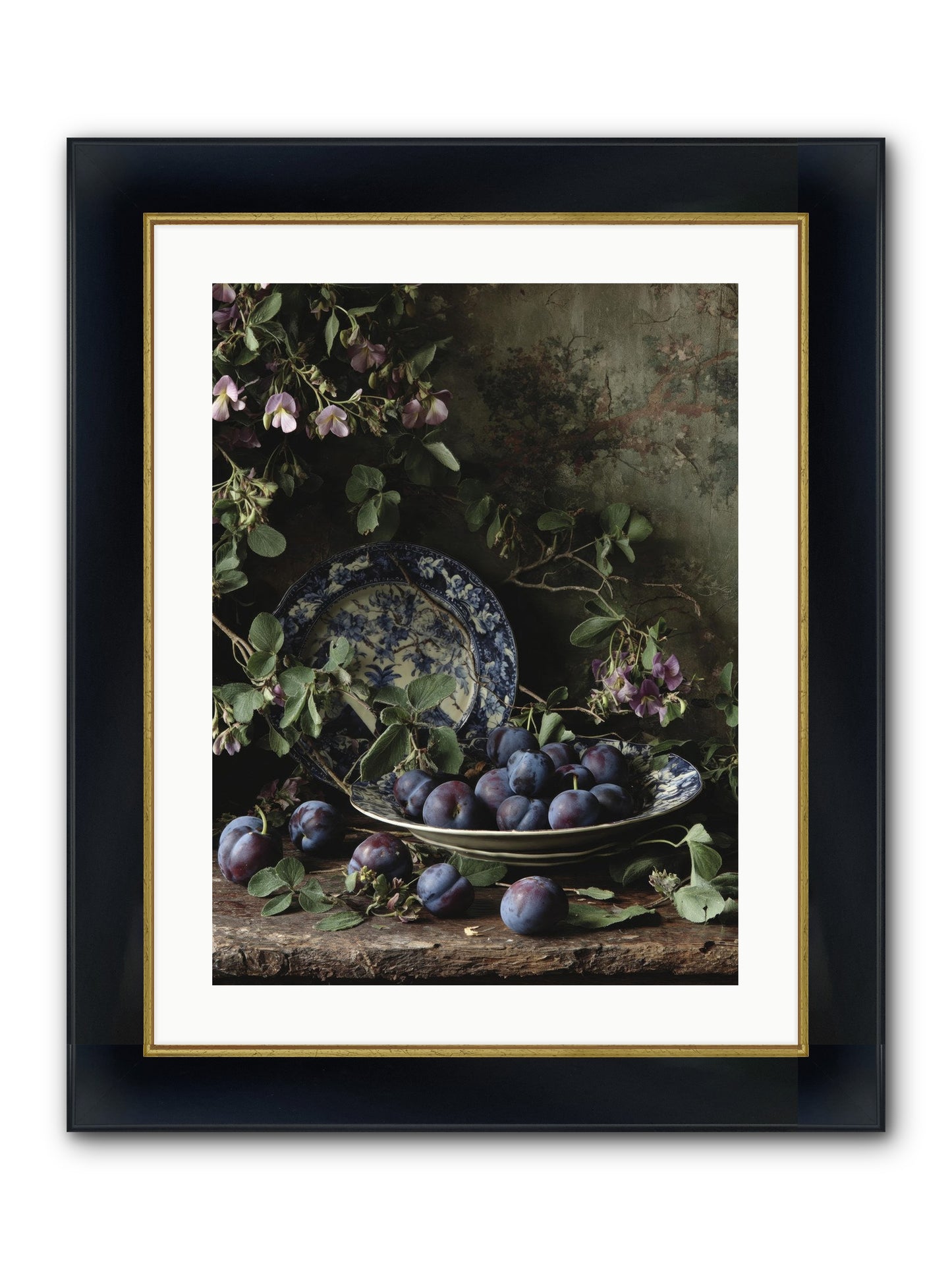 Braidwood Lane Framed Print - Wide Black w/Gold 18x24