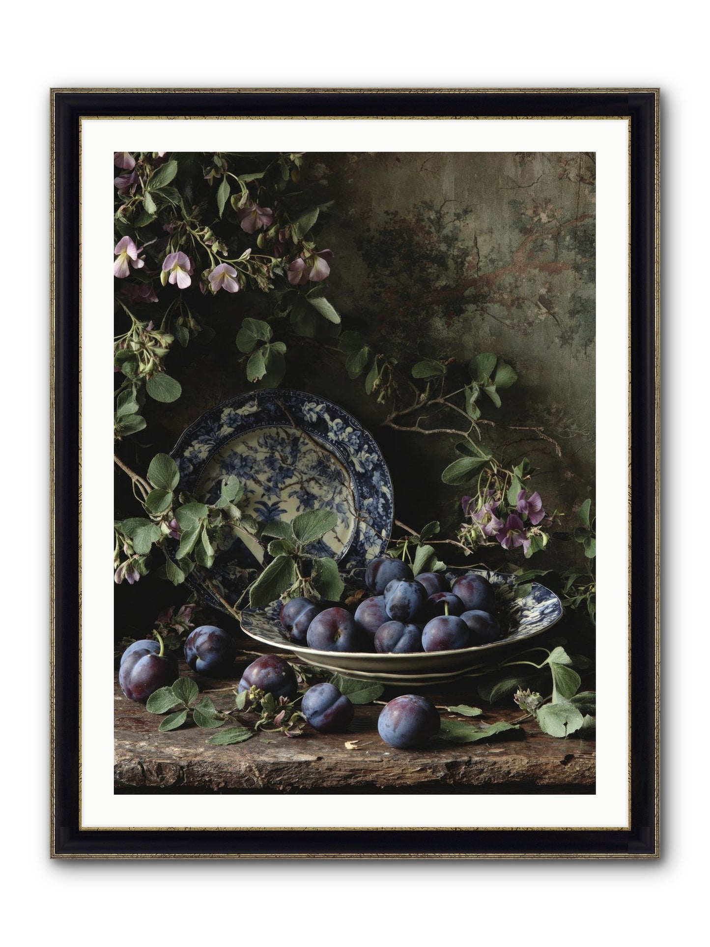 Braidwood Lane Framed Print - Black & Gold 30x40
