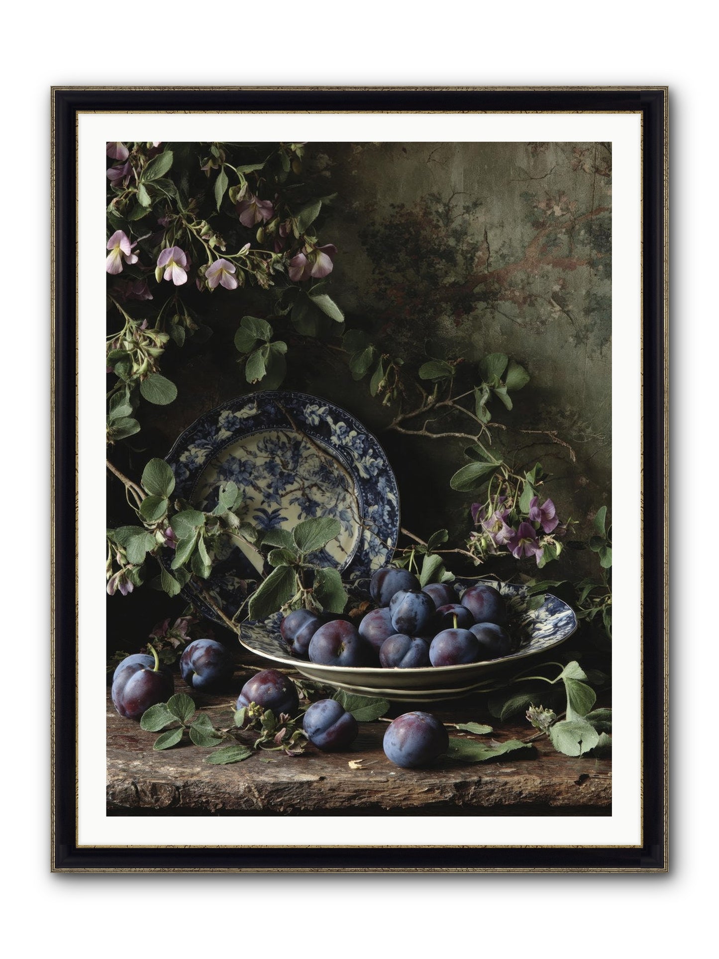 Braidwood Lane Framed Print - Black & Gold 36x48