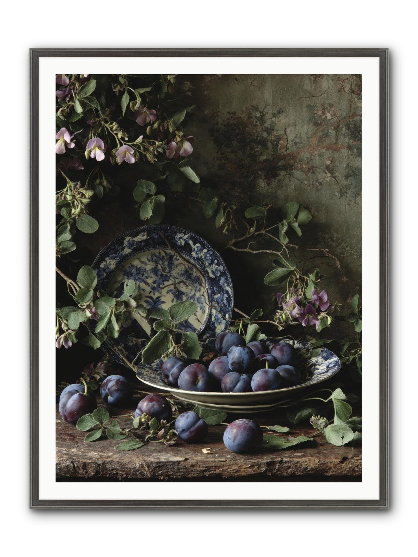 Braidwood Lane Framed Print - Slimwoods Black/Silver 36x48