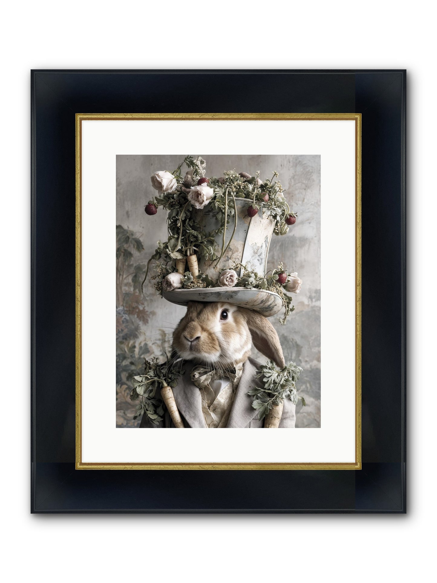 Bramblewood Framed Print - Wide Black w/Gold 12x16