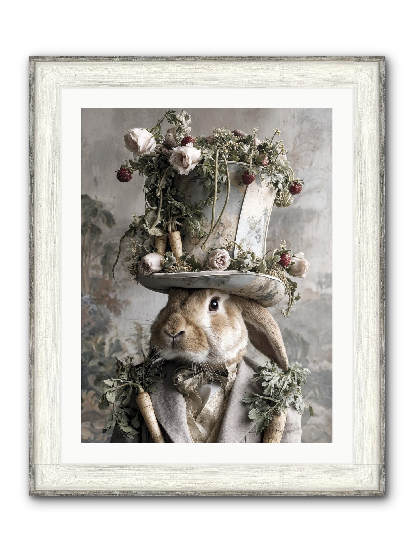 Bramblewood Framed Print - Driftwood White 24x32