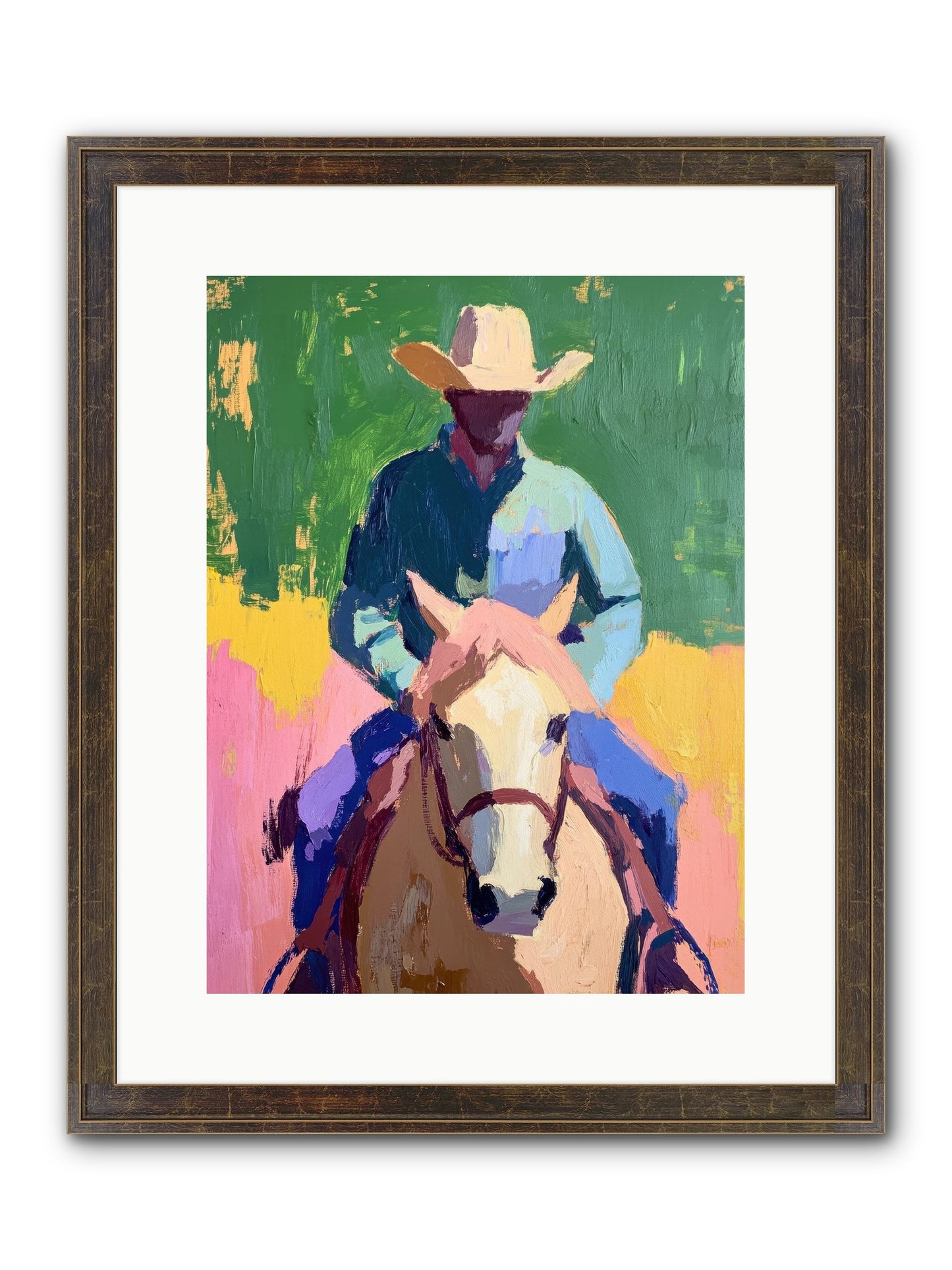 Branding Season Framed Print - Slimwoods Black/Gold 12x16