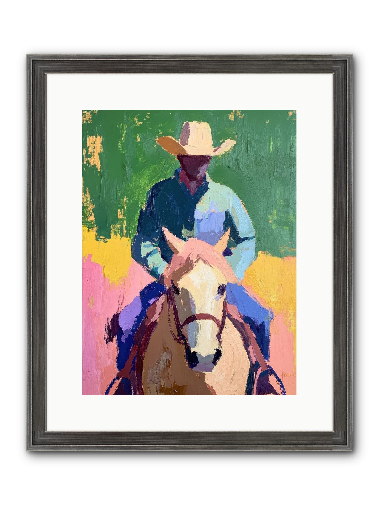 Branding Season Framed Print - Slimwoods Black/Silver 12x16