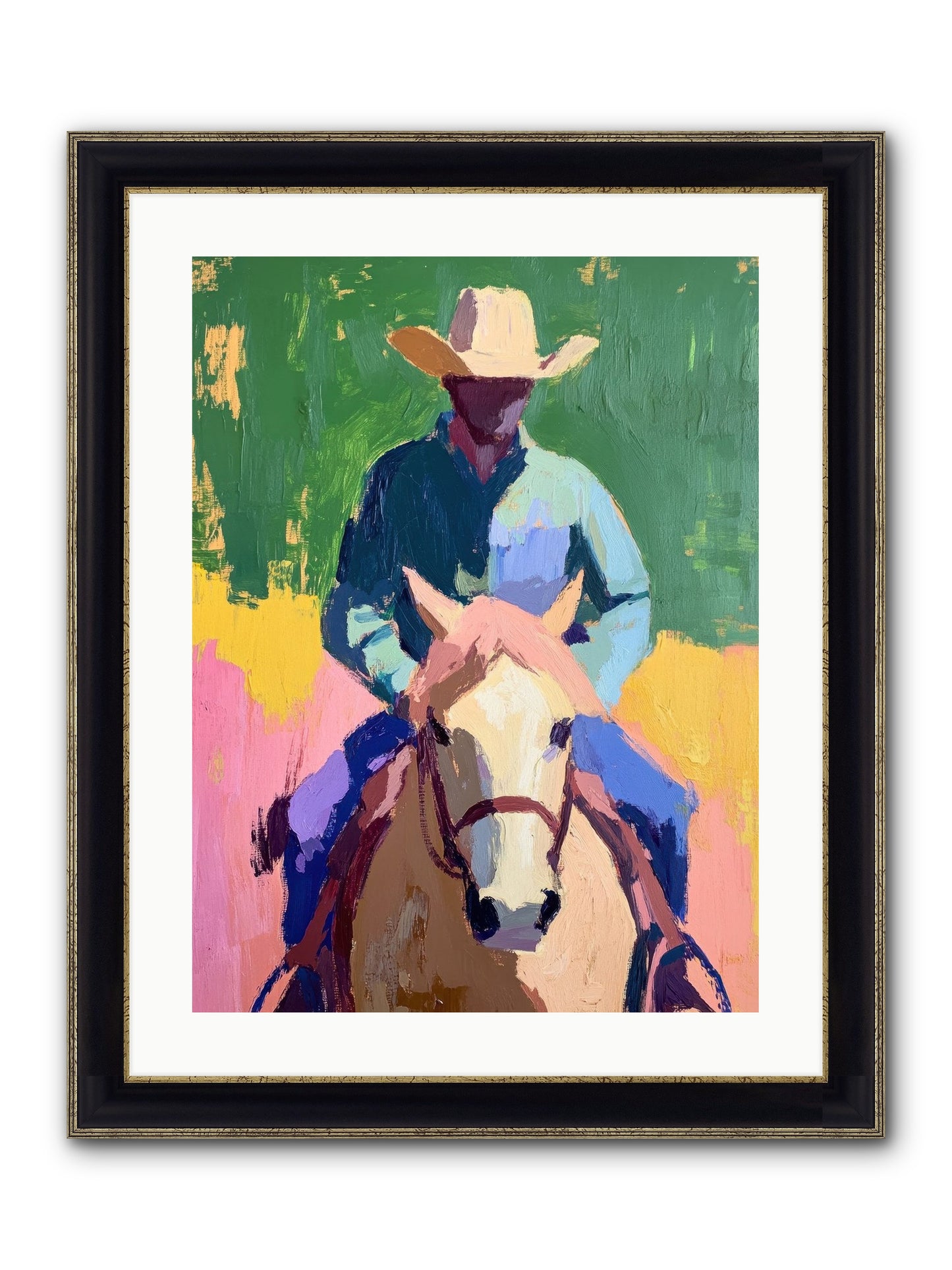 Branding Season Framed Print - Black & Gold 18x24
