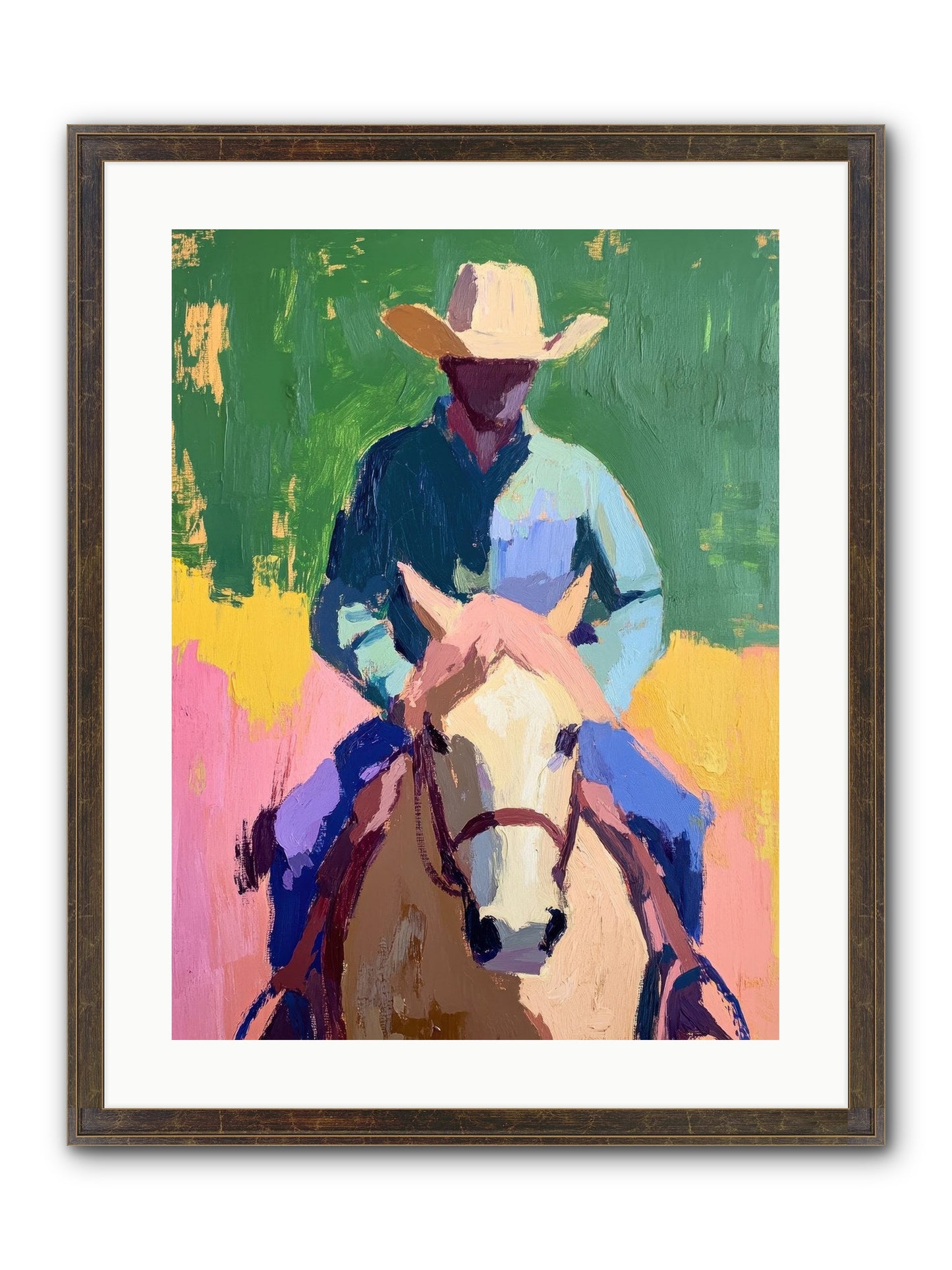 Branding Season Framed Print - Slimwoods Black/Gold 18x24
