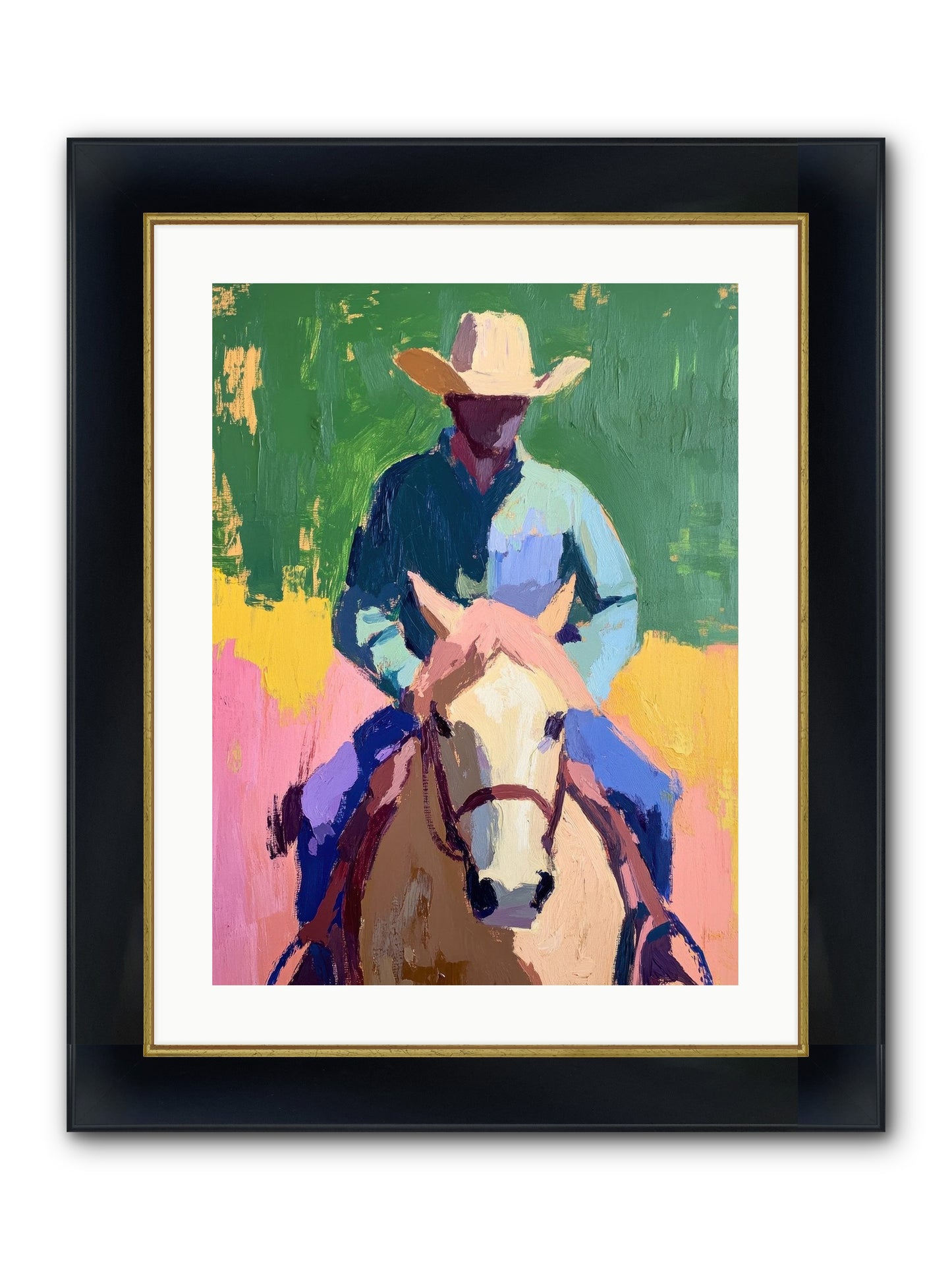 Branding Season Framed Print - Wide Black w/Gold 18x24