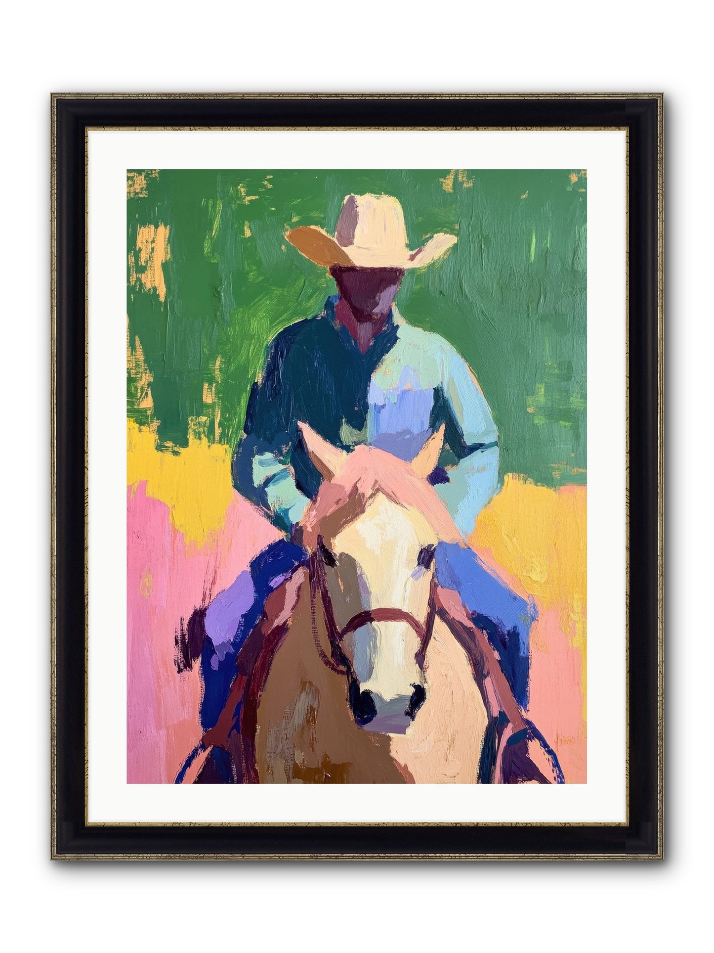 Branding Season Framed Print - Black & Gold 24x32