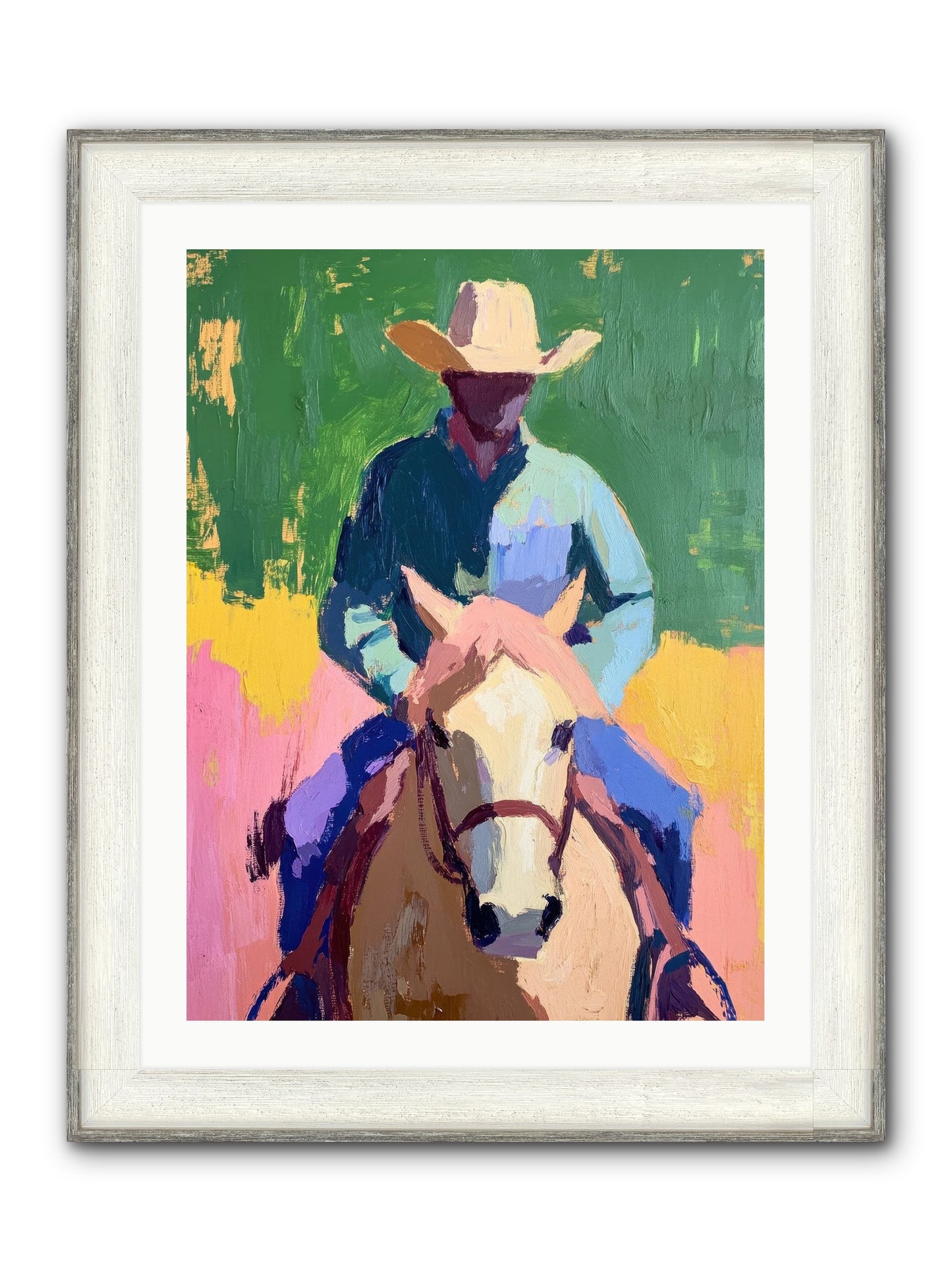 Branding Season Framed Print - Driftwood White 24x32