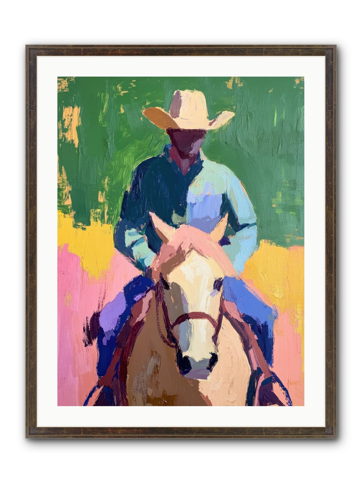 Branding Season Framed Print - Slimwoods Black/Gold 24x32