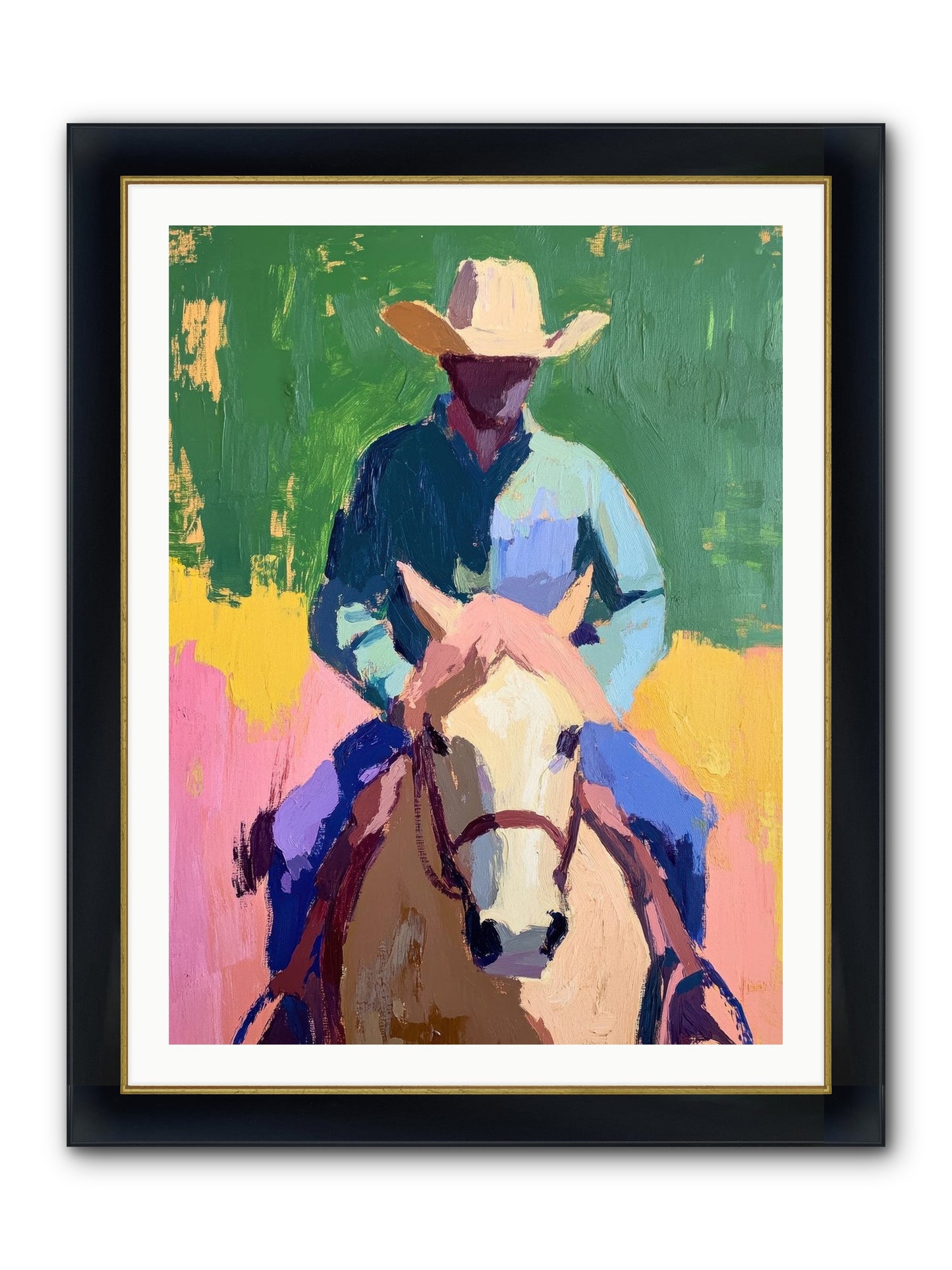 Branding Season Framed Print - Wide Black w/Gold 30x40