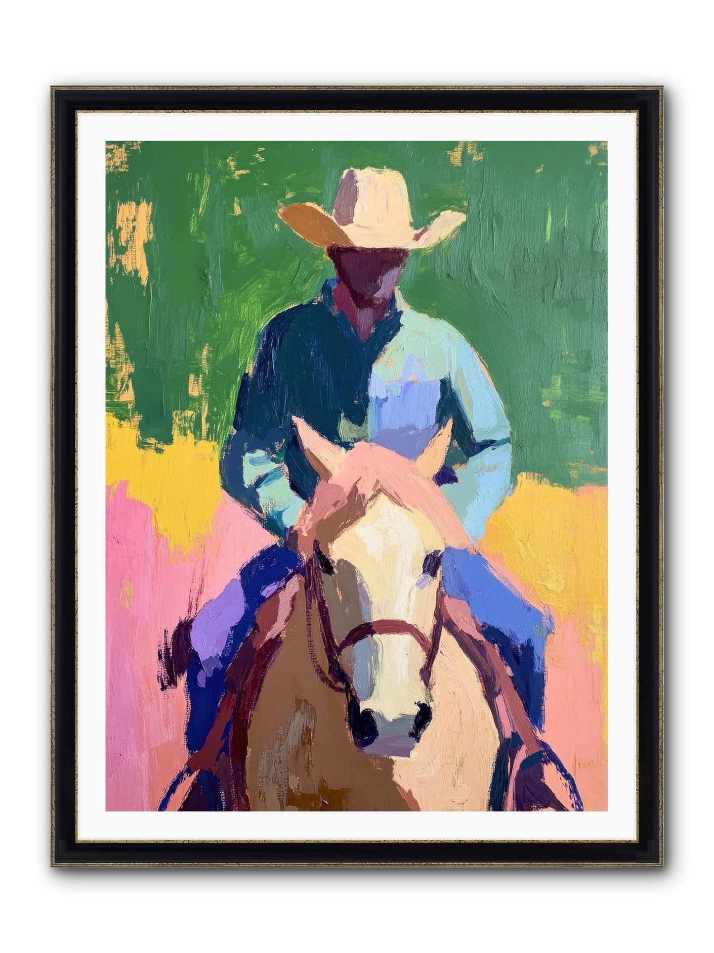 Branding Season Framed Print - Black & Gold 36x48