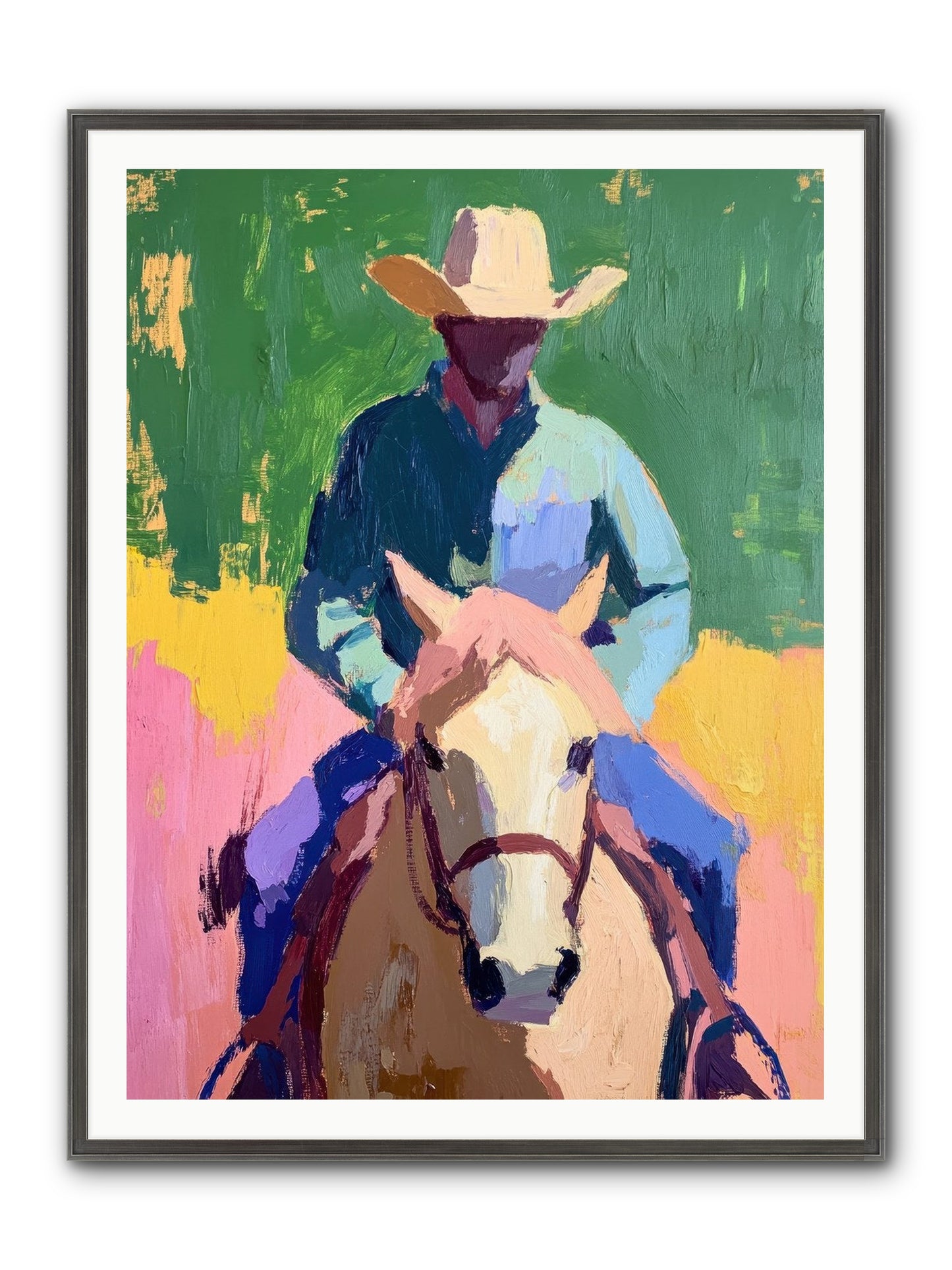 Branding Season Framed Print - Slimwoods Black/Silver 36x48