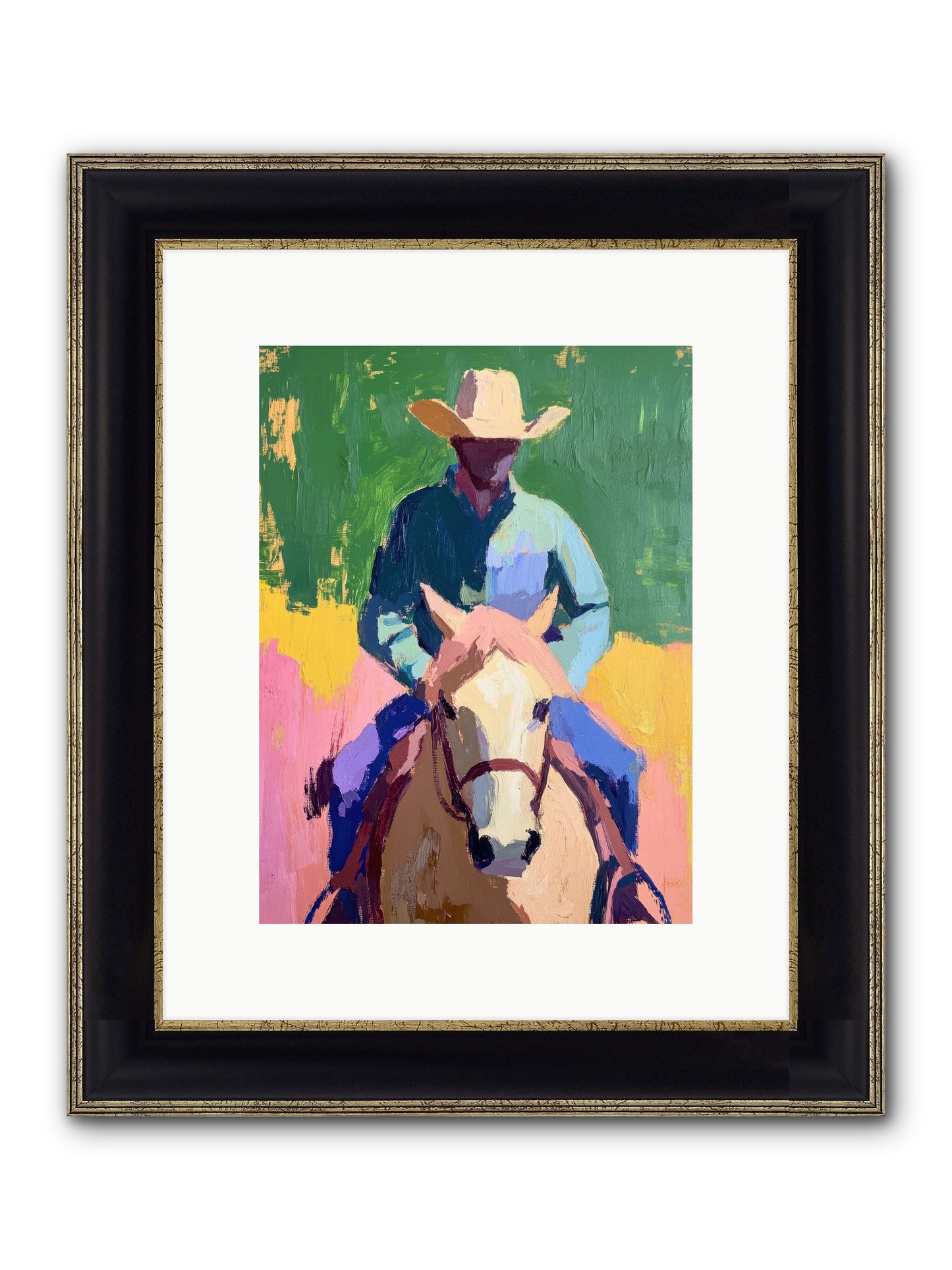 Branding Season Framed Print - Black & Gold 9x12