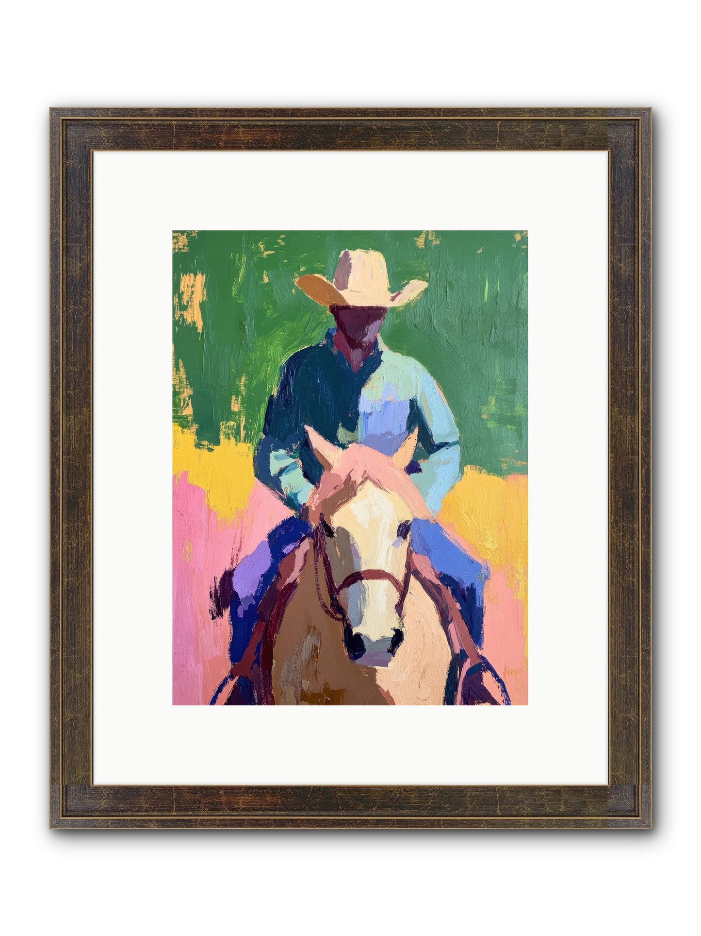 Branding Season Framed Print - Slimwoods Black/Gold 9x12