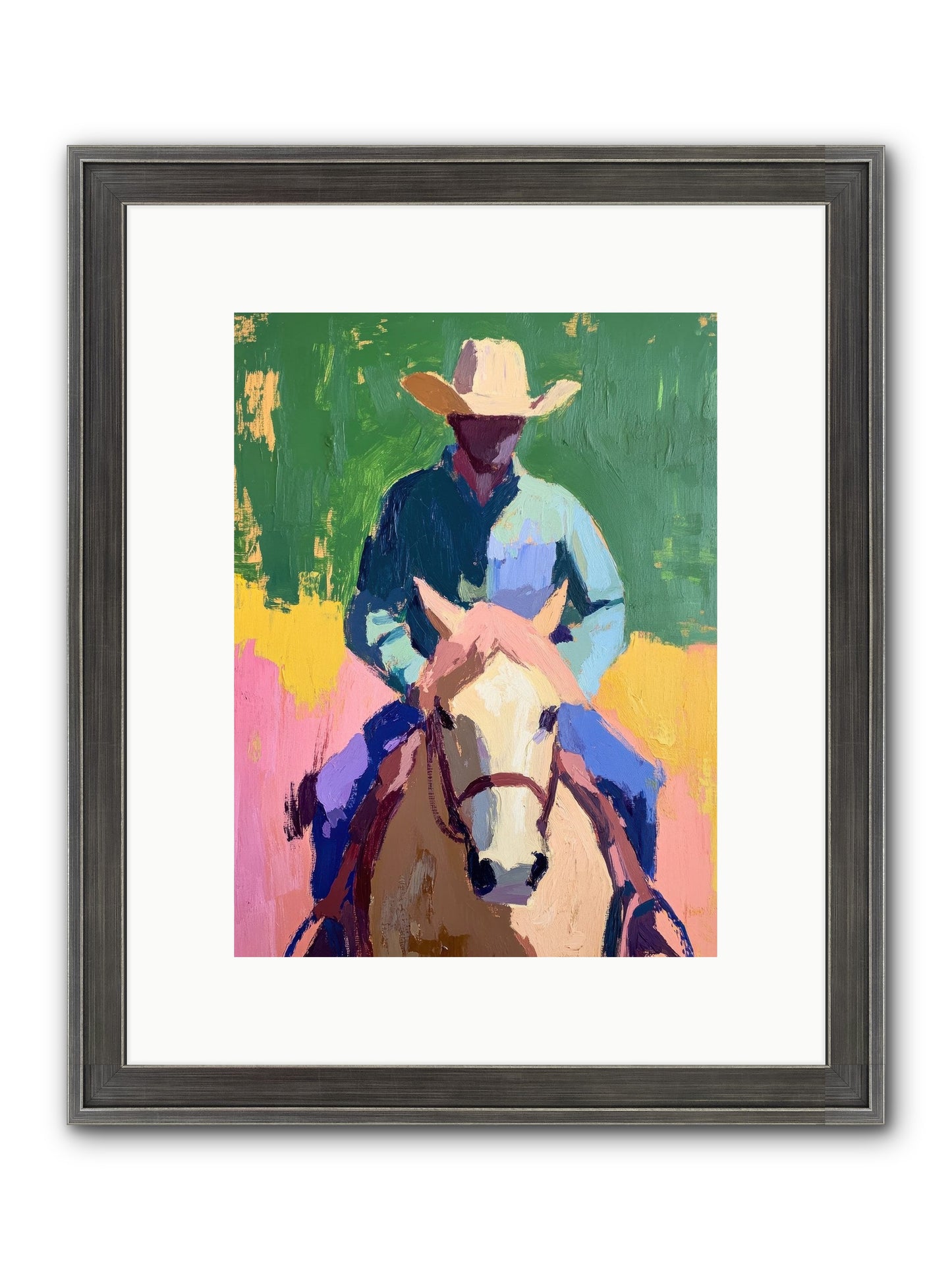 Branding Season Framed Print - Slimwoods Black/Silver 9x12