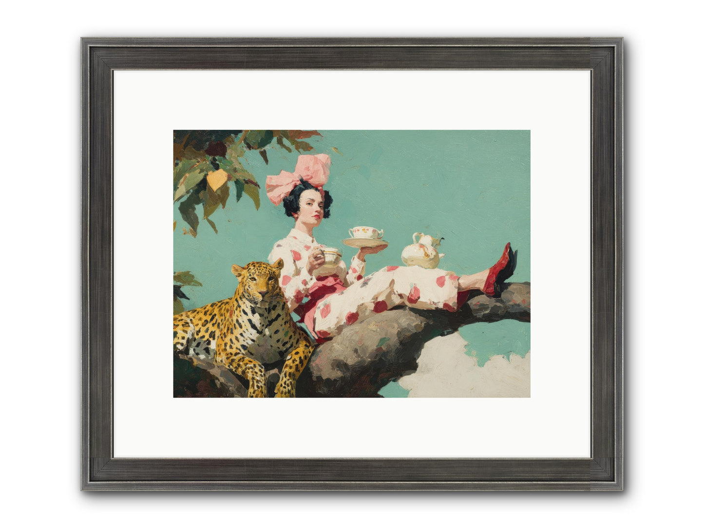 Breakfast At The Edge Of Rain Framed Print - Slimwoods Black/Silver 12x9