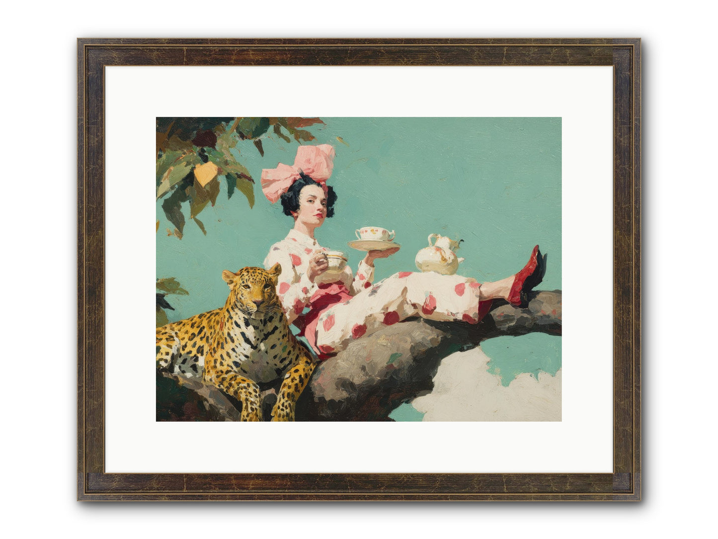 Breakfast At The Edge Of Rain Framed Print - Slimwoods Black/Gold 16x12