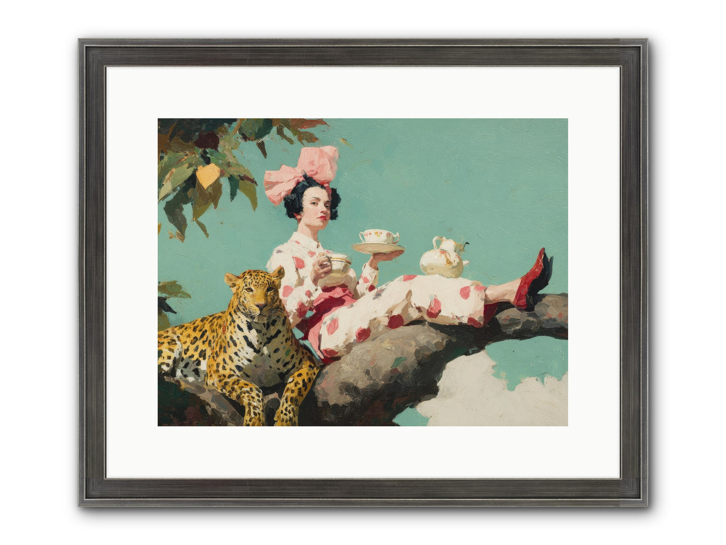 Breakfast At The Edge Of Rain Framed Print - Slimwoods Black/Silver 16x12