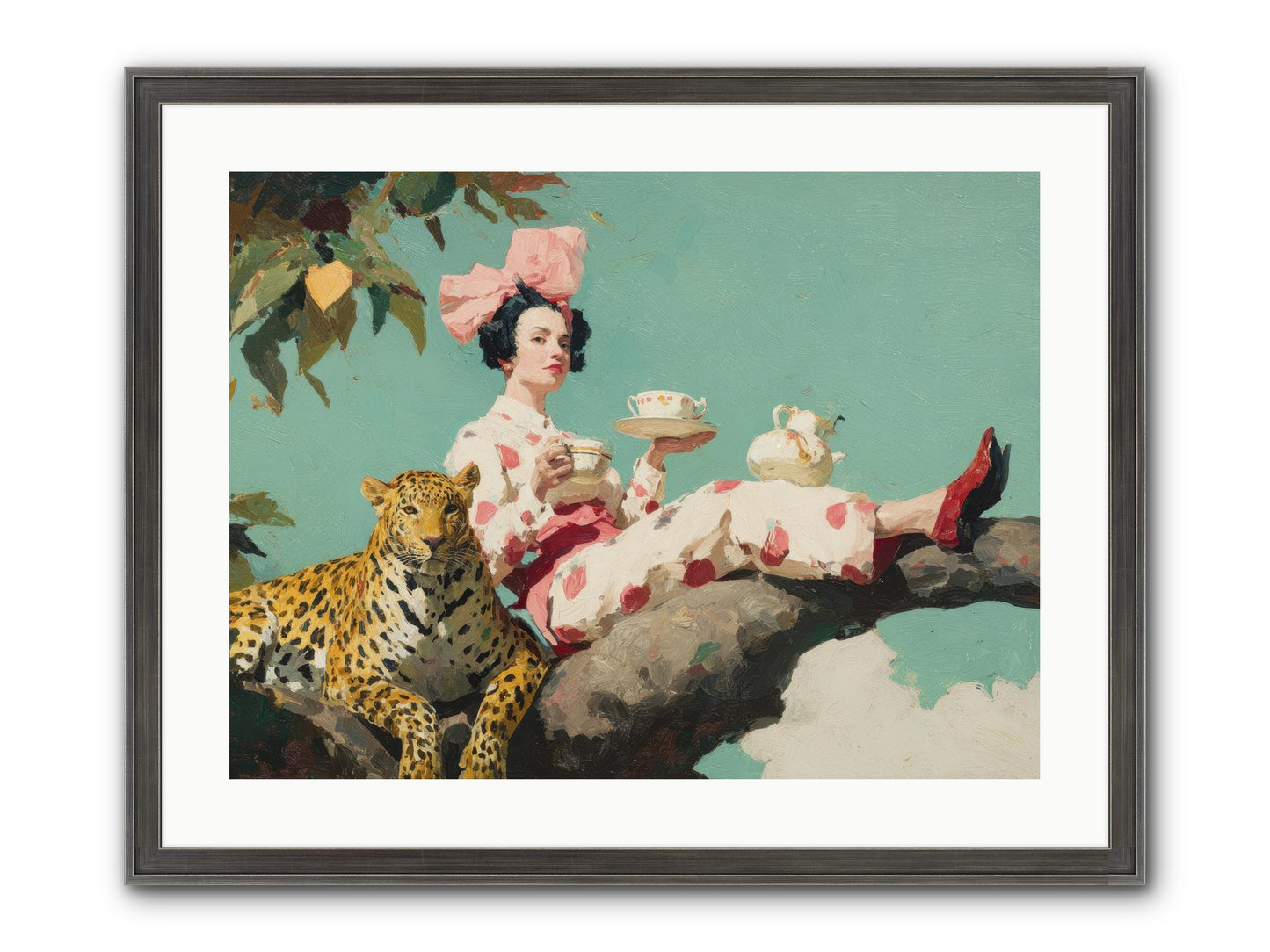 Breakfast At The Edge Of Rain Framed Print - Slimwoods Black/Silver 24x18