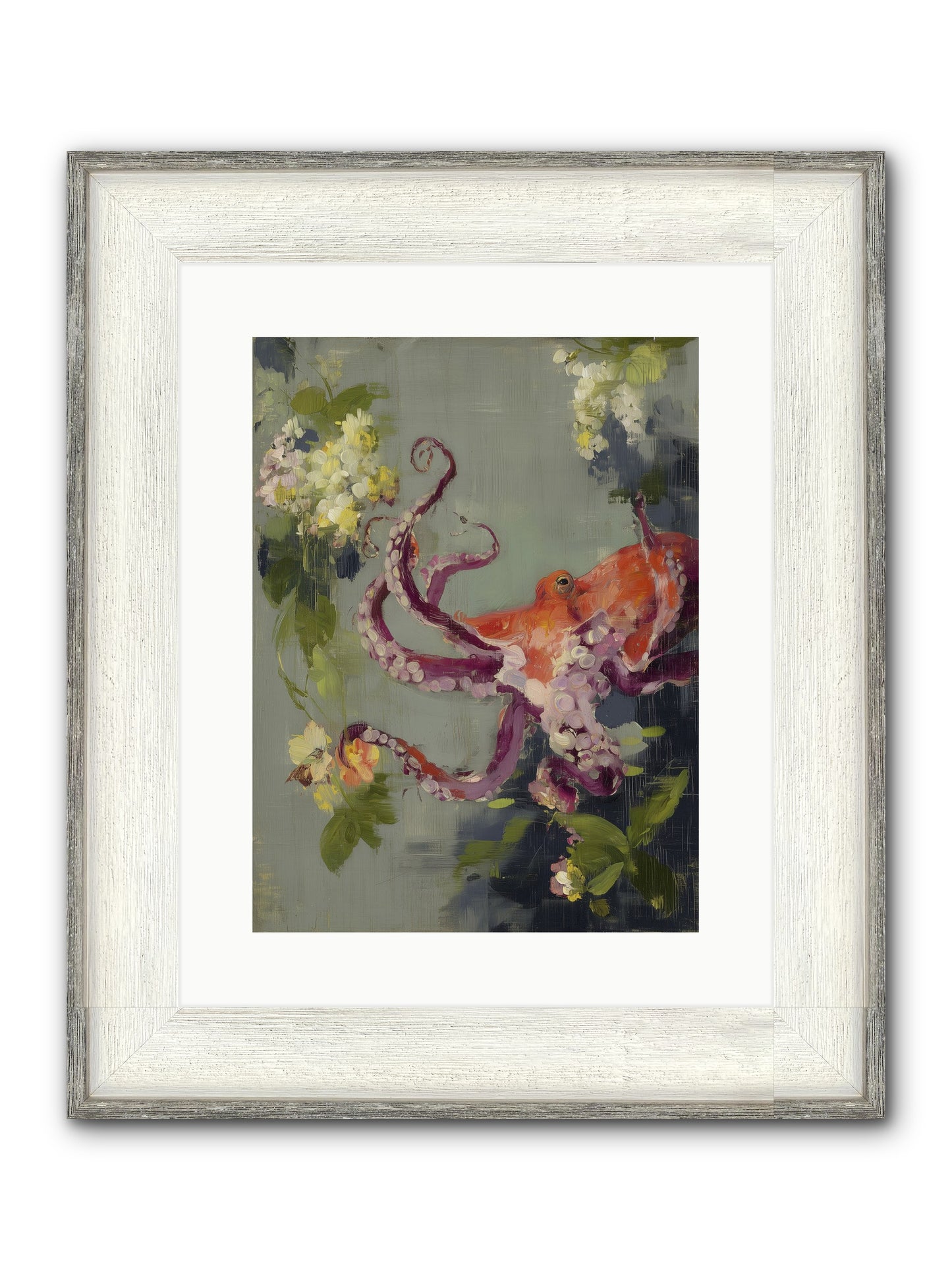 Breath Of Movement Framed Print - Driftwood White 12x16