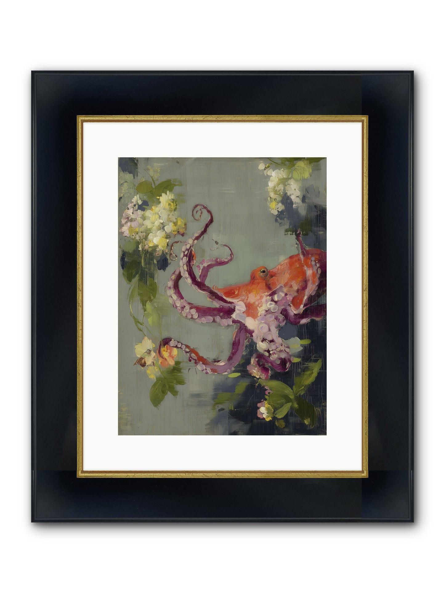 Breath Of Movement Framed Print - Wide Black w/Gold 12x16