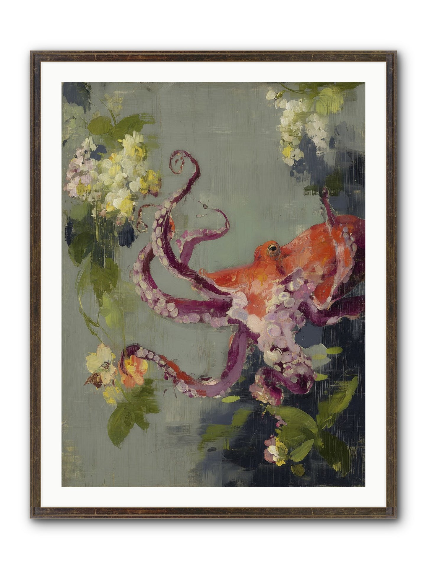 Breath Of Movement Framed Print - Slimwoods Black/Gold 30x40