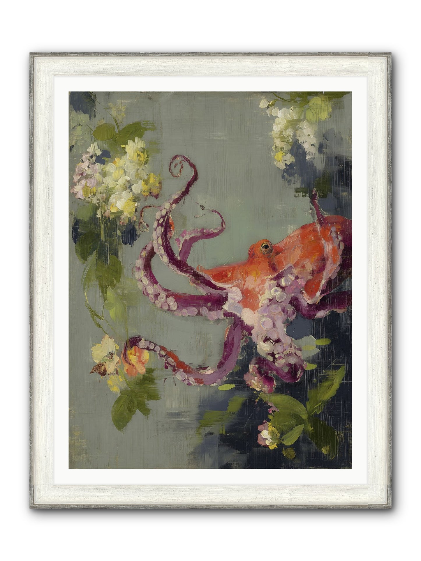 Breath Of Movement Framed Print - Driftwood White 36x48