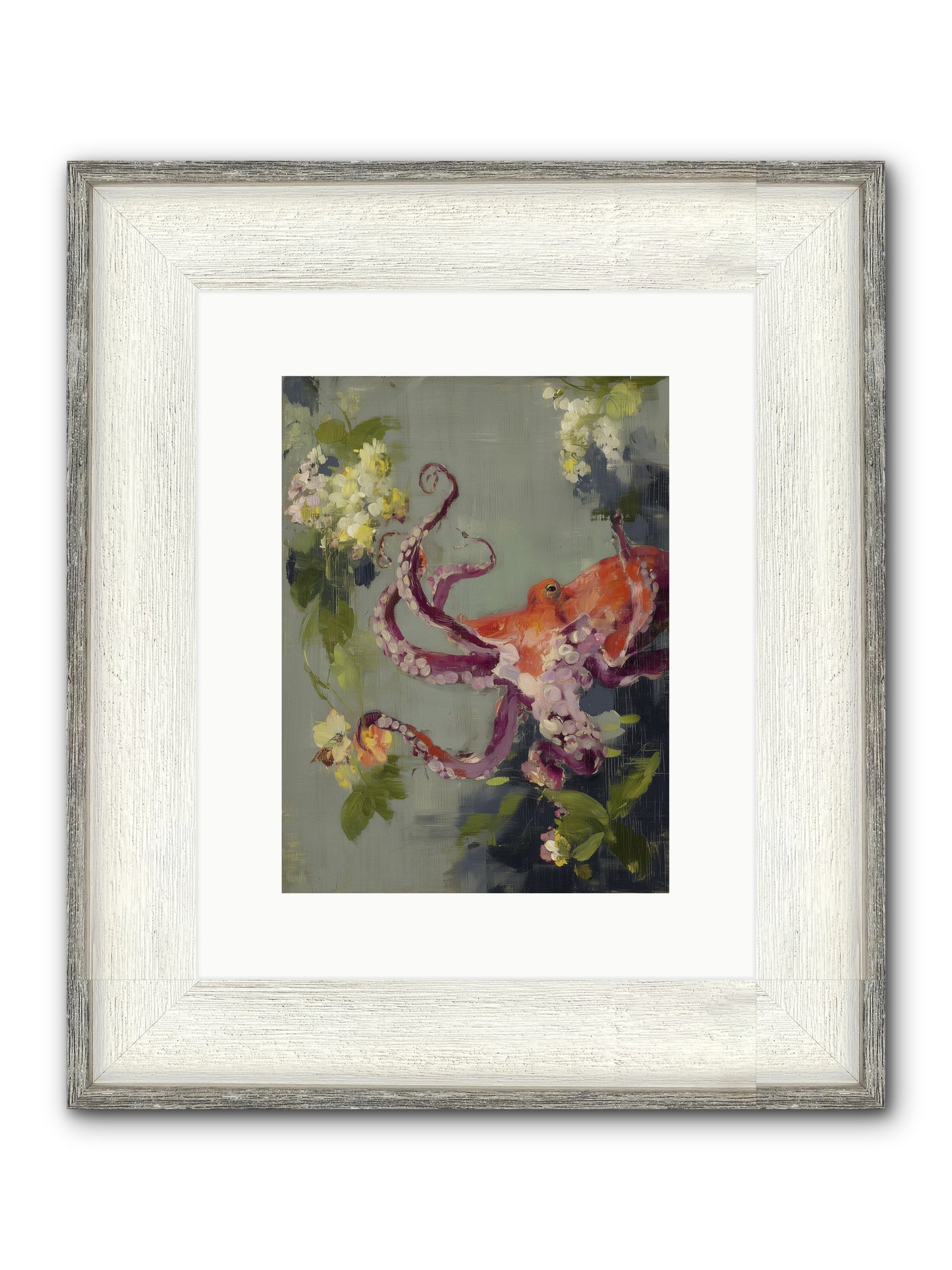 Breath Of Movement Framed Print - Driftwood White 9x12