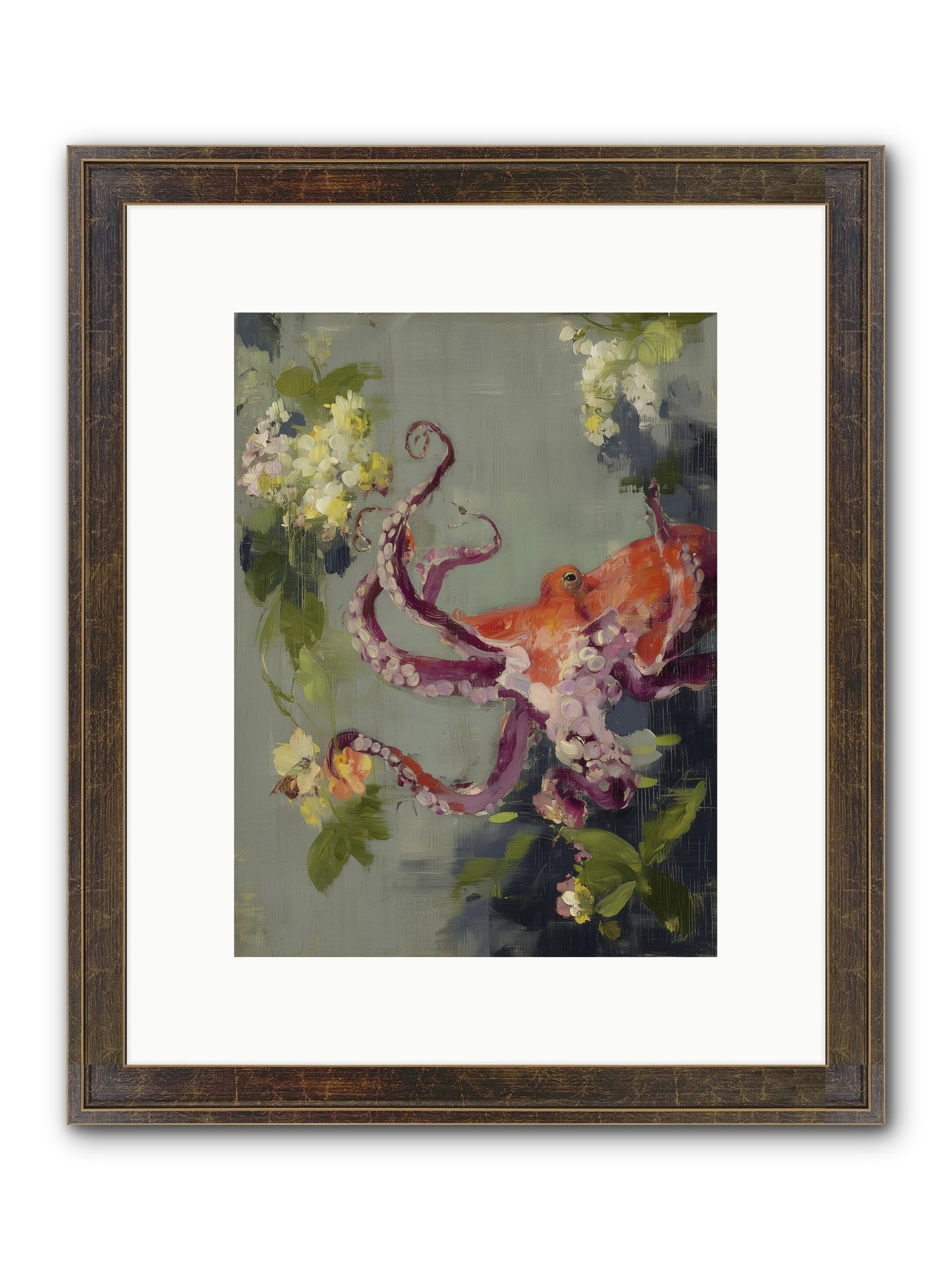 Breath Of Movement Framed Print - Slimwoods Black/Gold 9x12