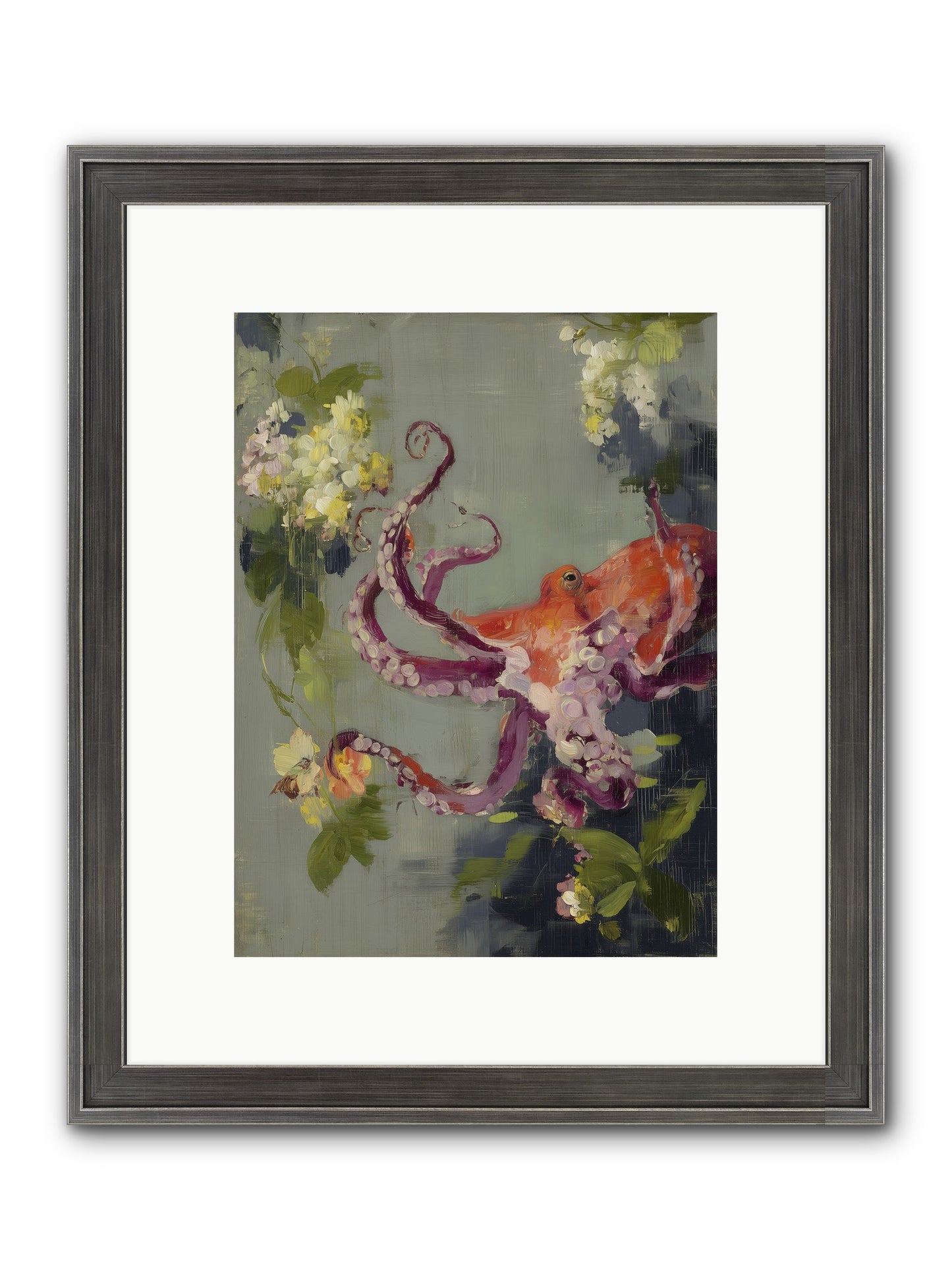 Breath Of Movement Framed Print - Slimwoods Black/Silver 9x12