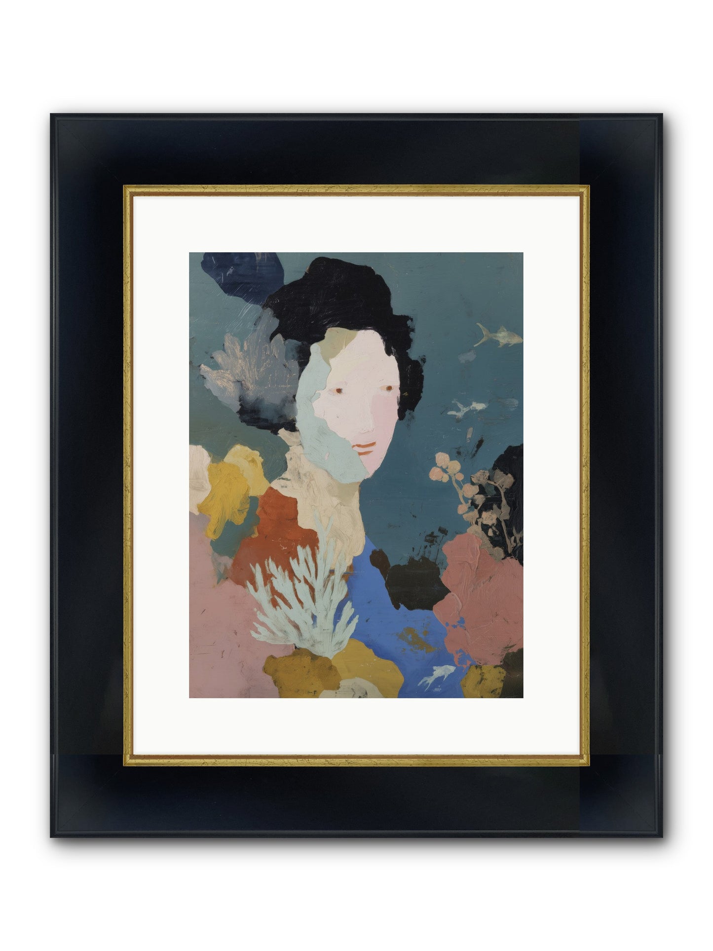 Breath Of Soul Framed Print - Wide Black w/Gold 12x16