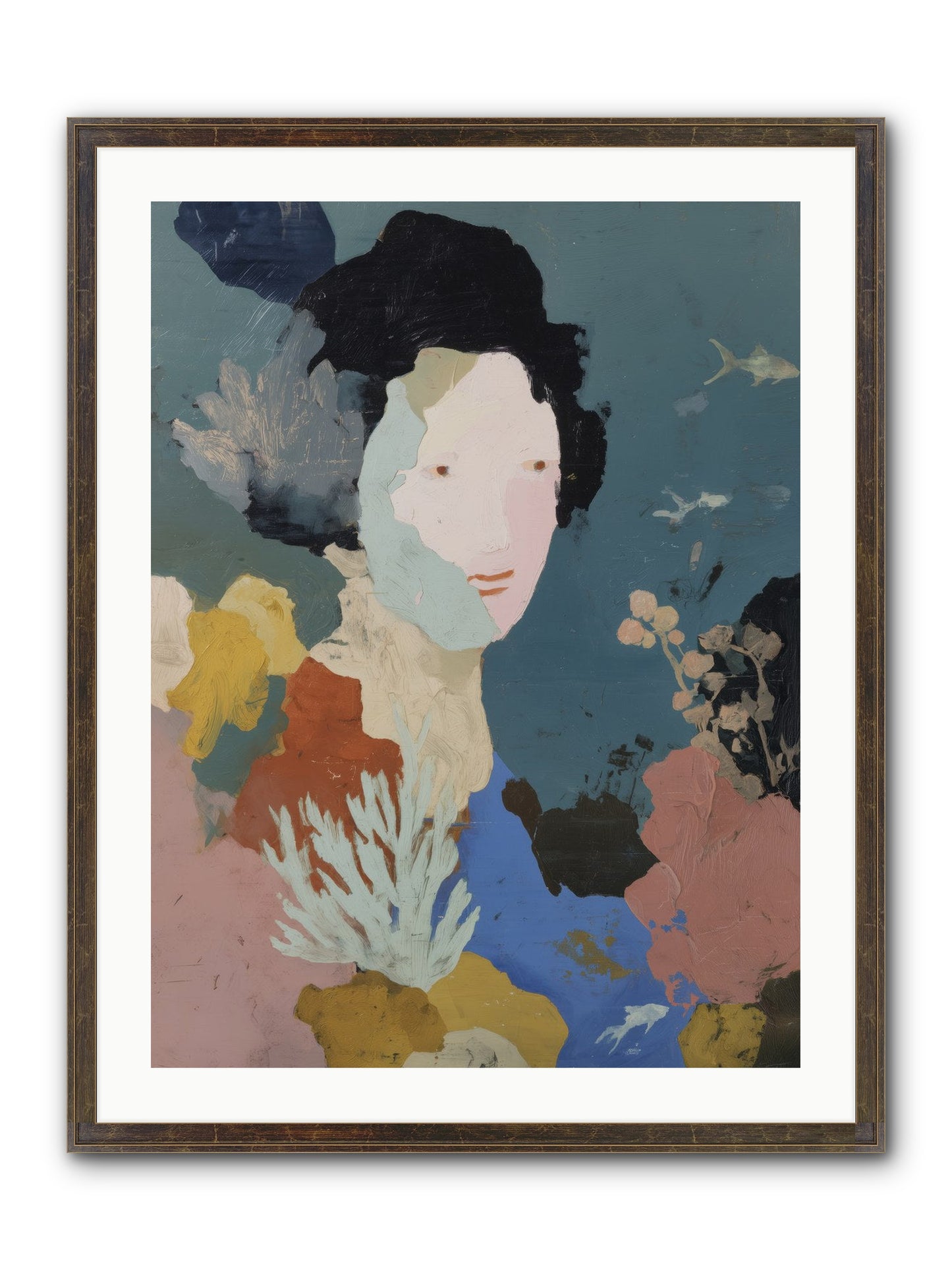 Breath Of Soul Framed Print - Slimwoods Black/Gold 24x32