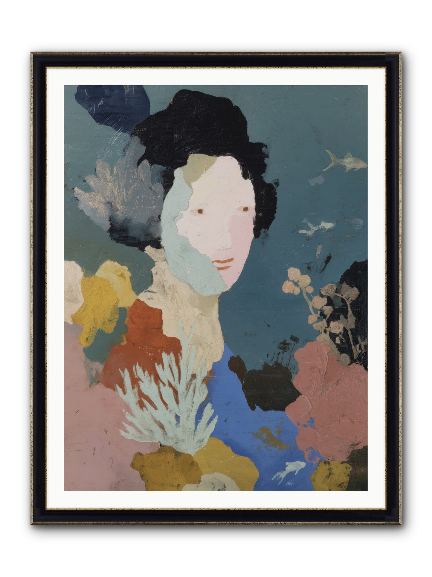 Breath Of Soul Framed Print - Black & Gold 36x48