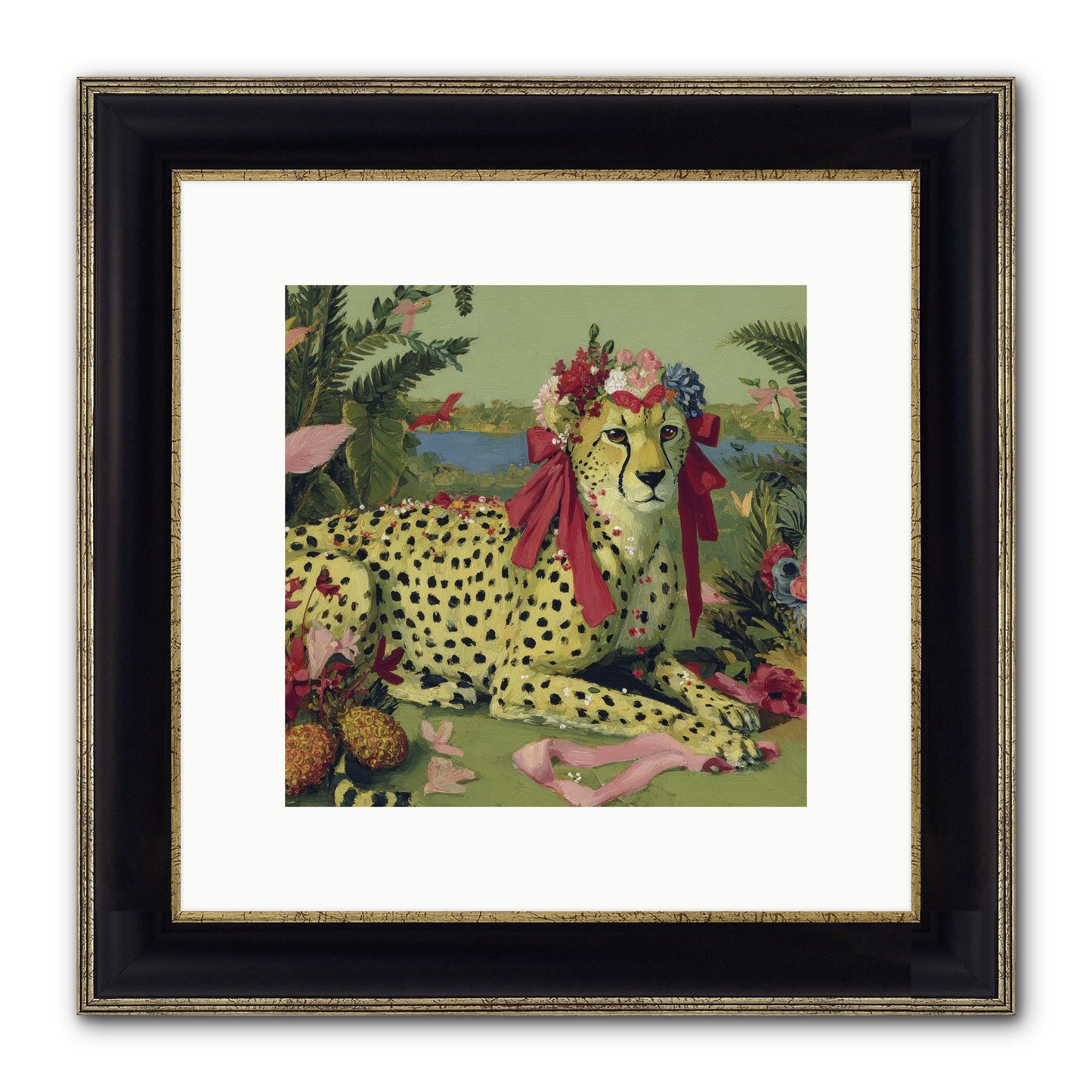 Breath Of The Silken Dawn Framed Print - Black & Gold 10x10