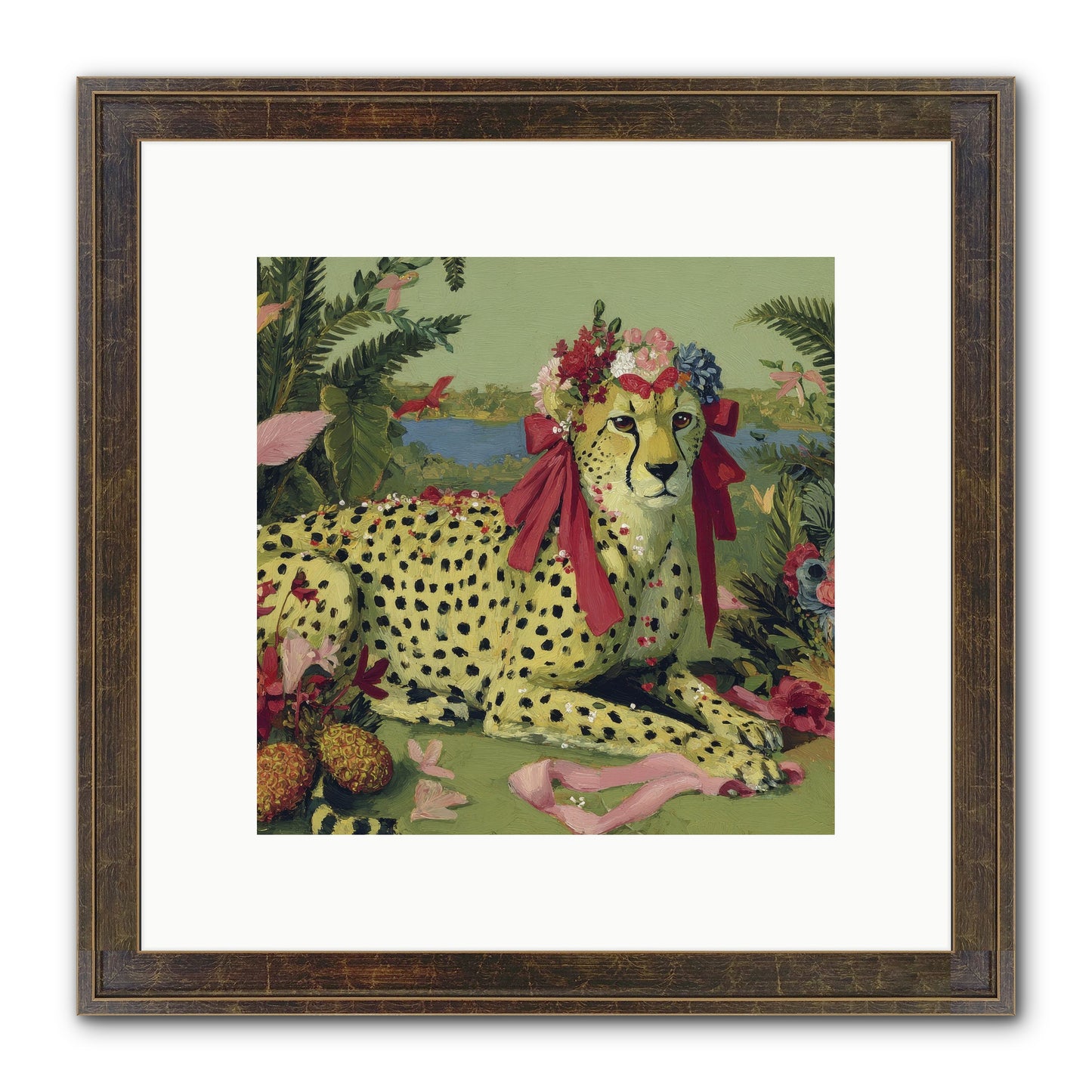 Breath Of The Silken Dawn Framed Print - Slimwoods Black/Gold 10x10