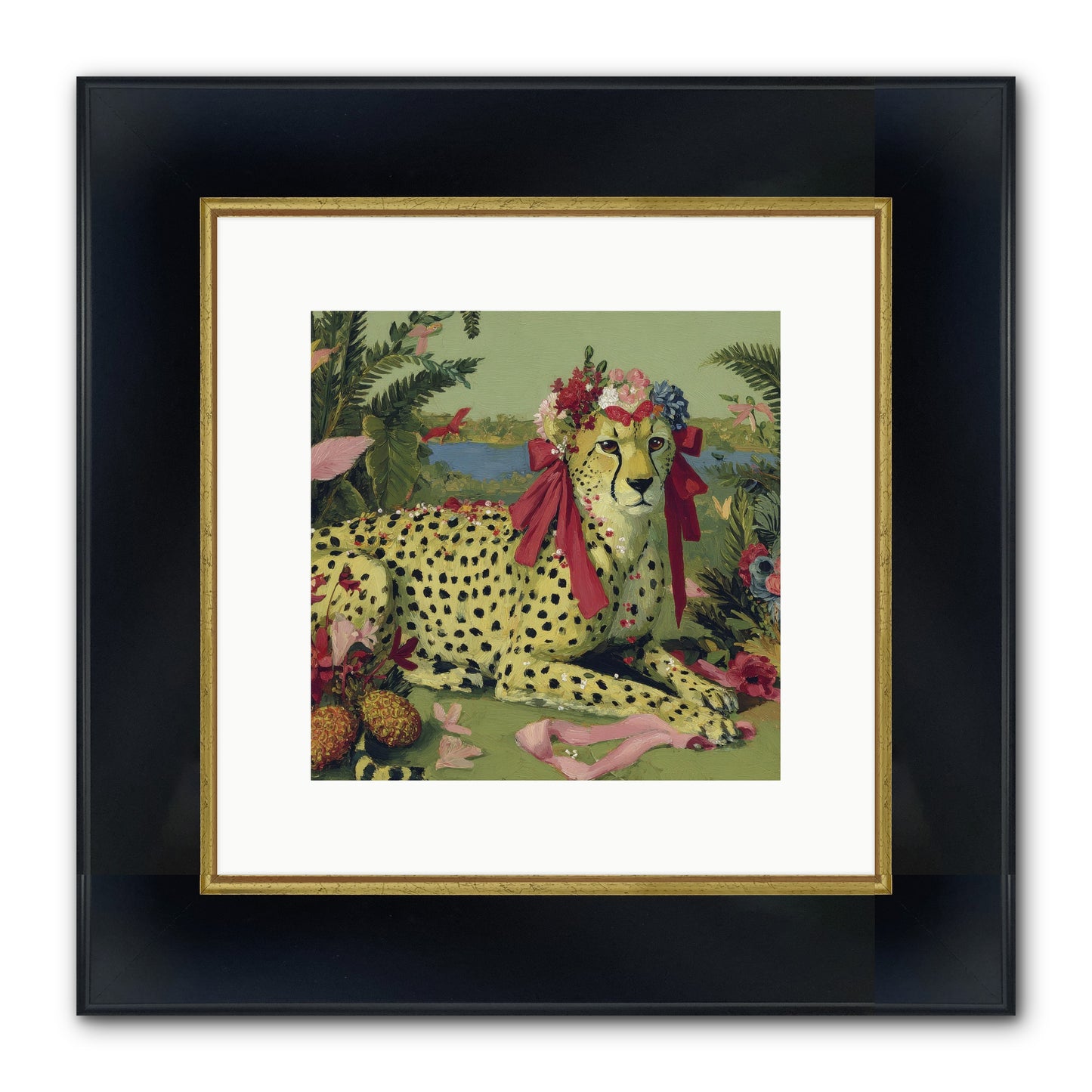 Breath Of The Silken Dawn Framed Print - Wide Black w/Gold 10x10