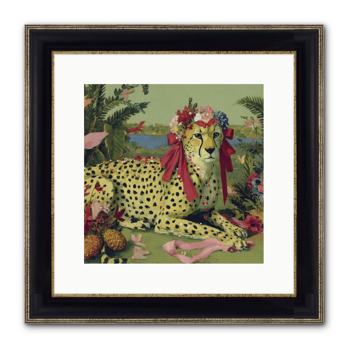 Breath Of The Silken Dawn Framed Print - Black & Gold 12x12