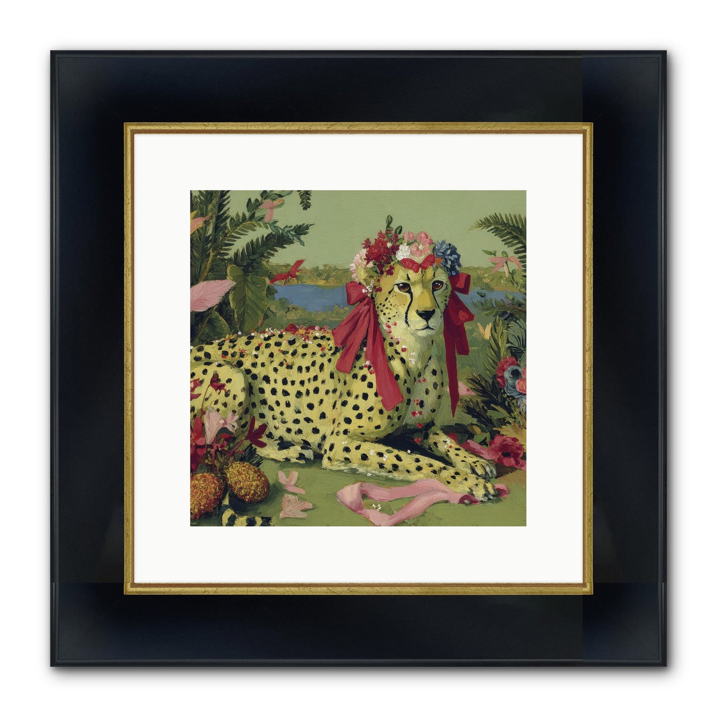 Breath Of The Silken Dawn Framed Print - Wide Black w/Gold 12x12
