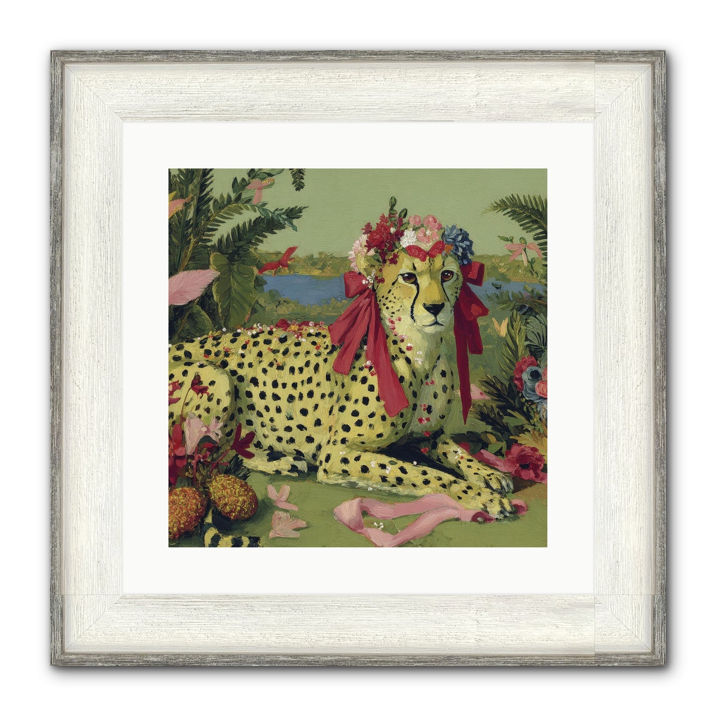 Breath Of The Silken Dawn Framed Print - Driftwood White 16x16