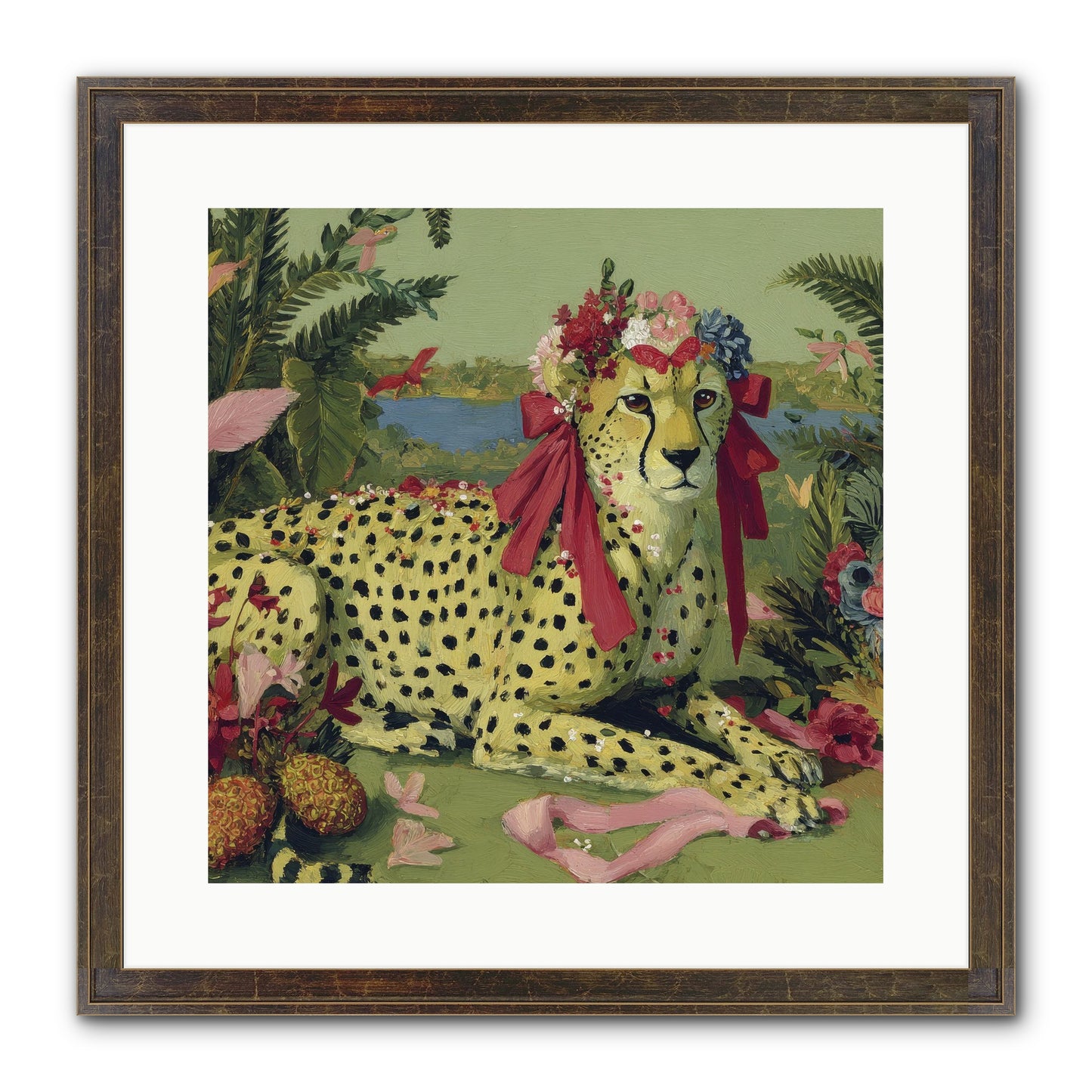 Breath Of The Silken Dawn Framed Print - Slimwoods Black/Gold 16x16