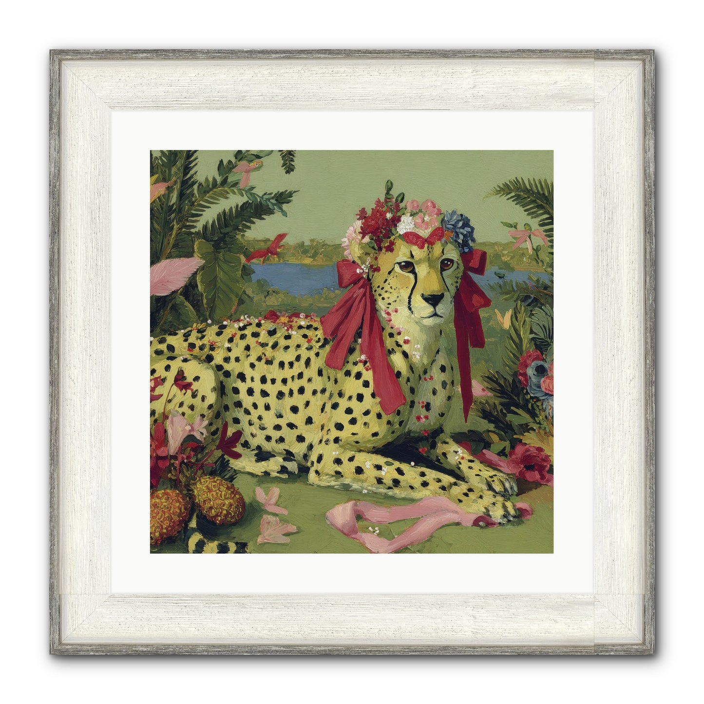 Breath Of The Silken Dawn Framed Print - Driftwood White 20x20