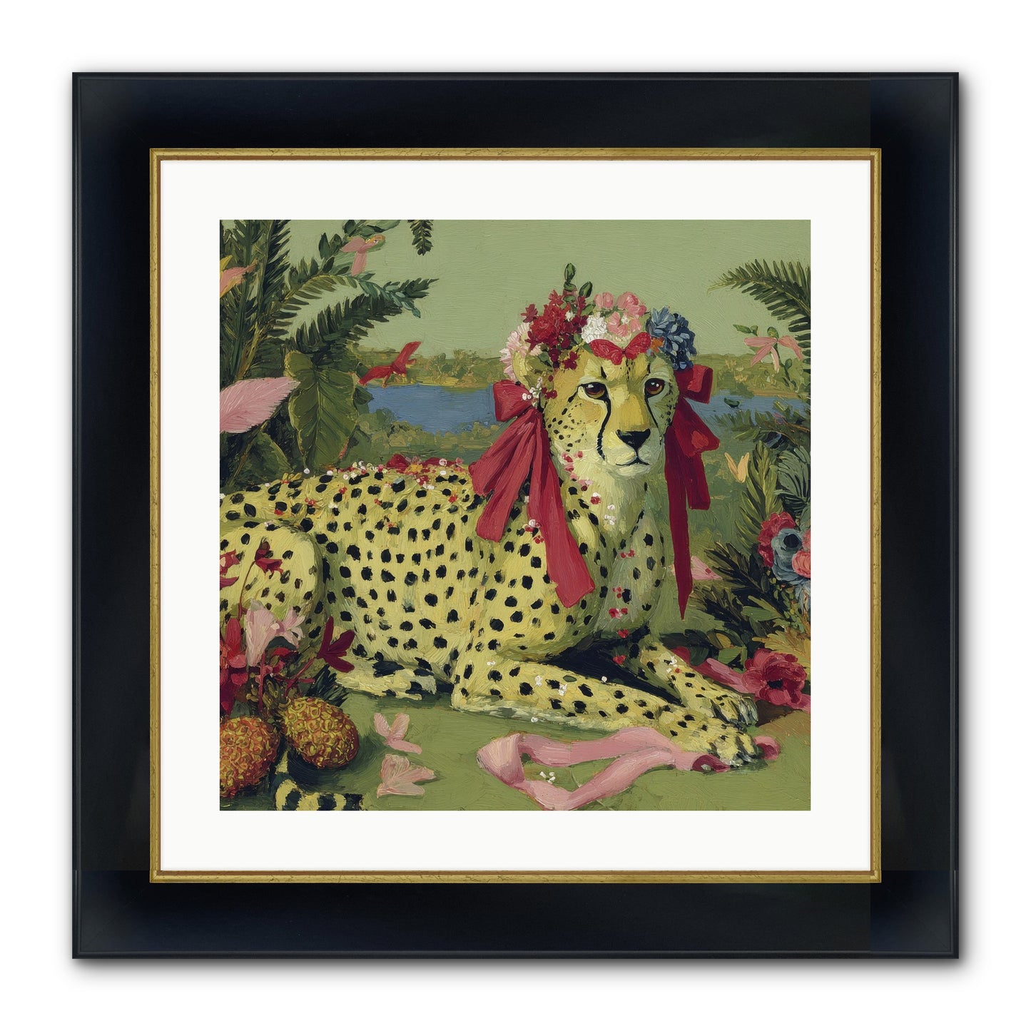 Breath Of The Silken Dawn Framed Print - Wide Black w/Gold 20x20