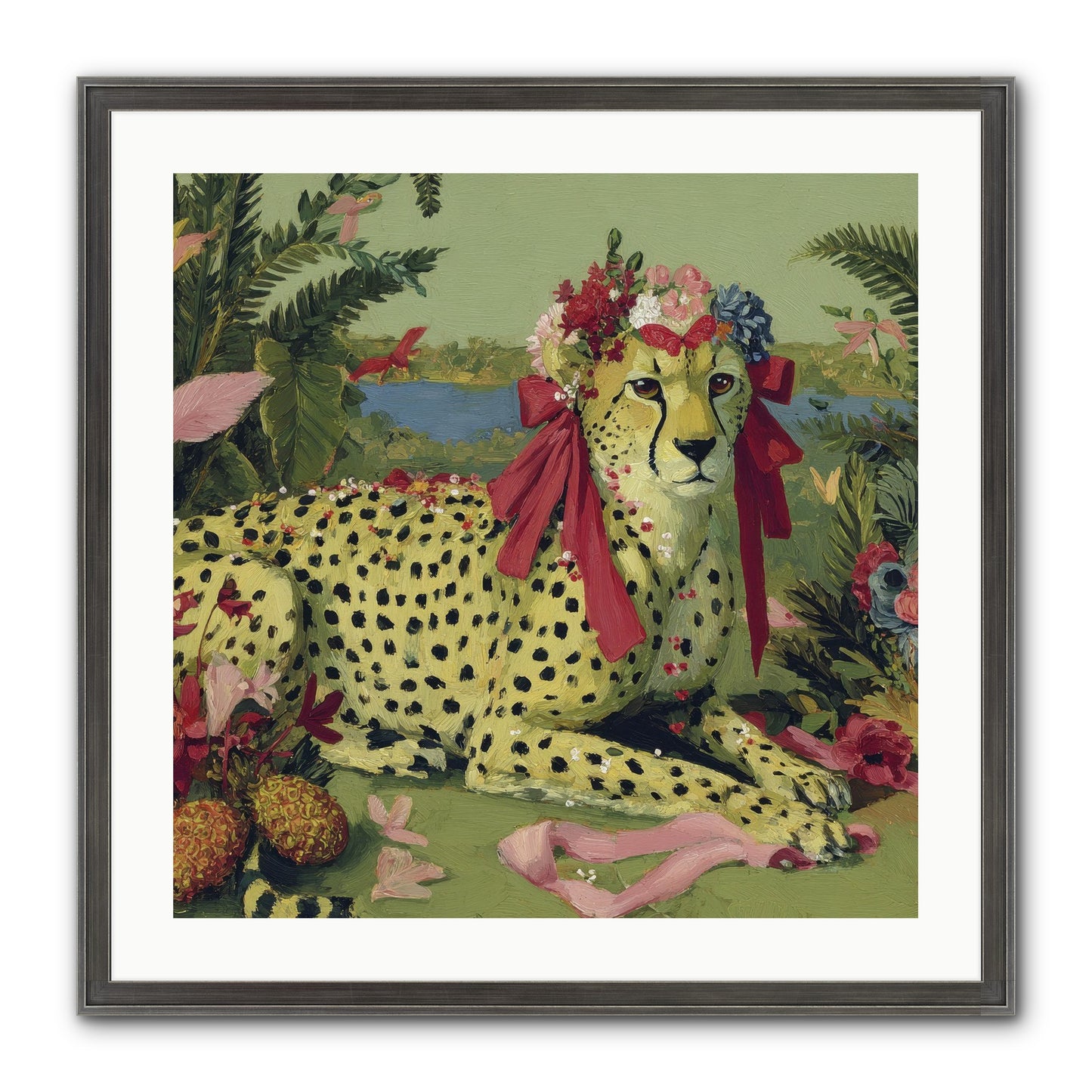 Breath Of The Silken Dawn Framed Print - Slimwoods Black/Silver 24x24
