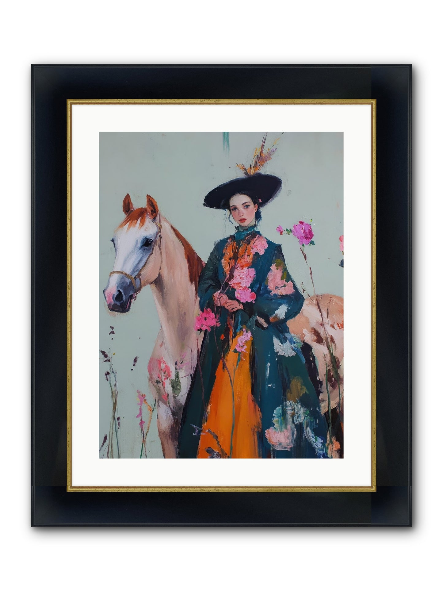 Breathe Of The Plains Framed Print - Wide Black w/Gold 18x24