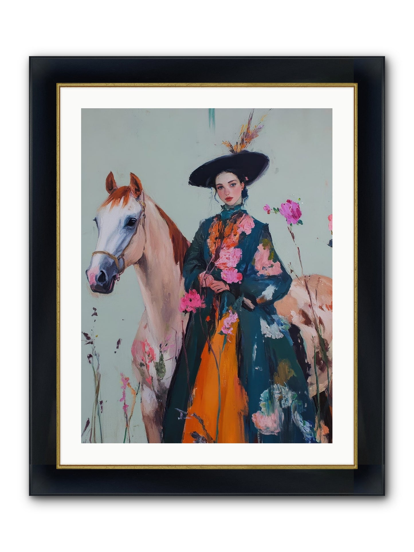 Breathe Of The Plains Framed Print - Wide Black w/Gold 24x32