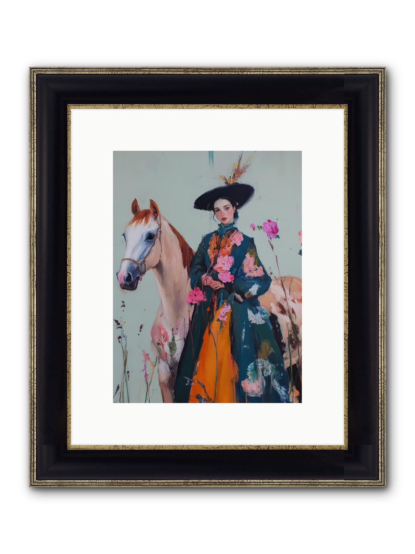 Breathe Of The Plains Framed Print - Black & Gold 9x12